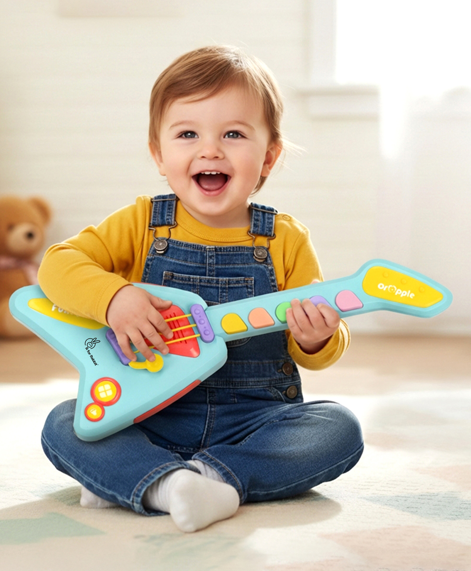 R for Rabbit Orapple Funtunes Guitar - Blue Multicolor-picture-42