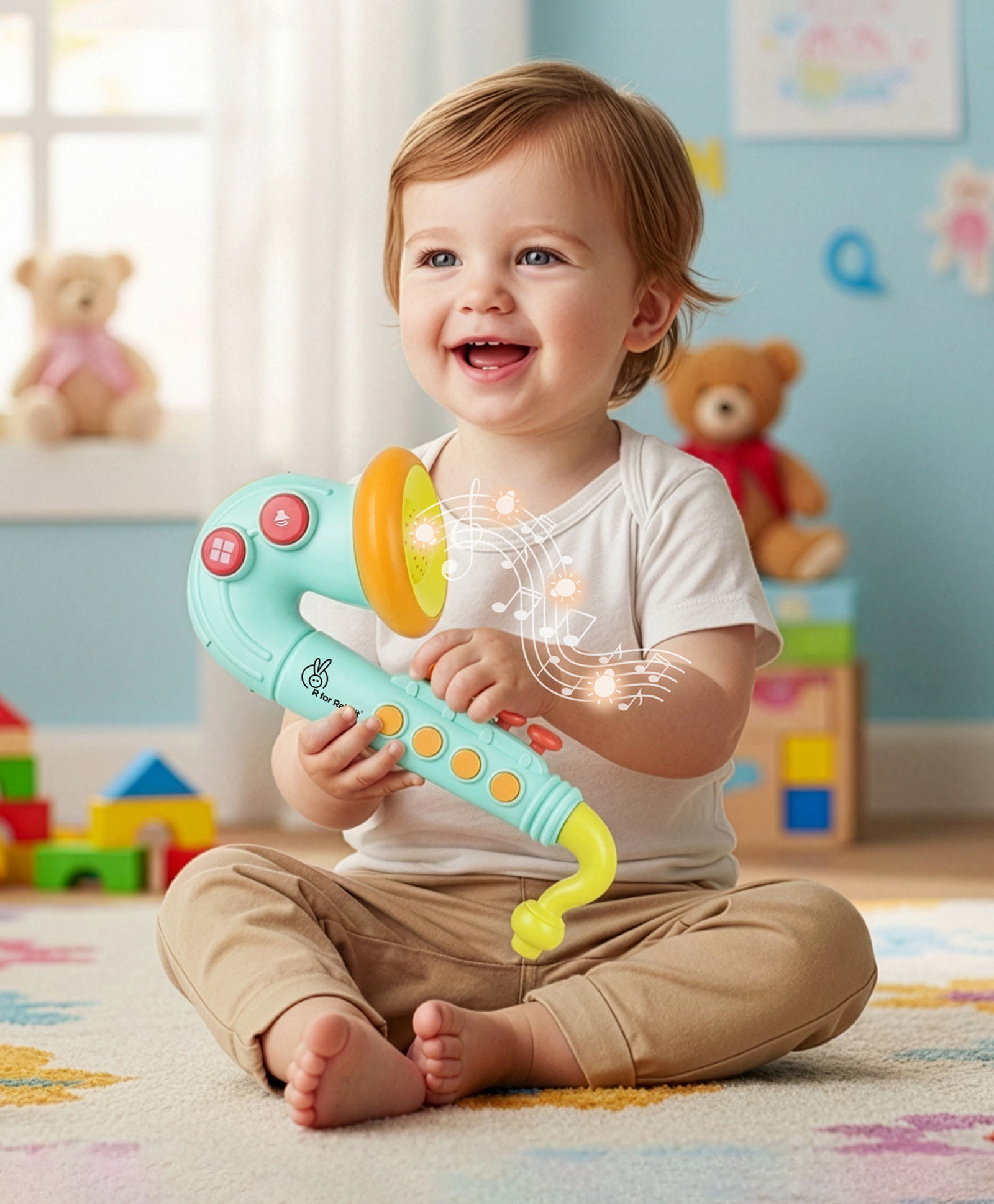 R for Rabbit Orapple Funtunes Saxophone - Blue Multicolor-picture-41
