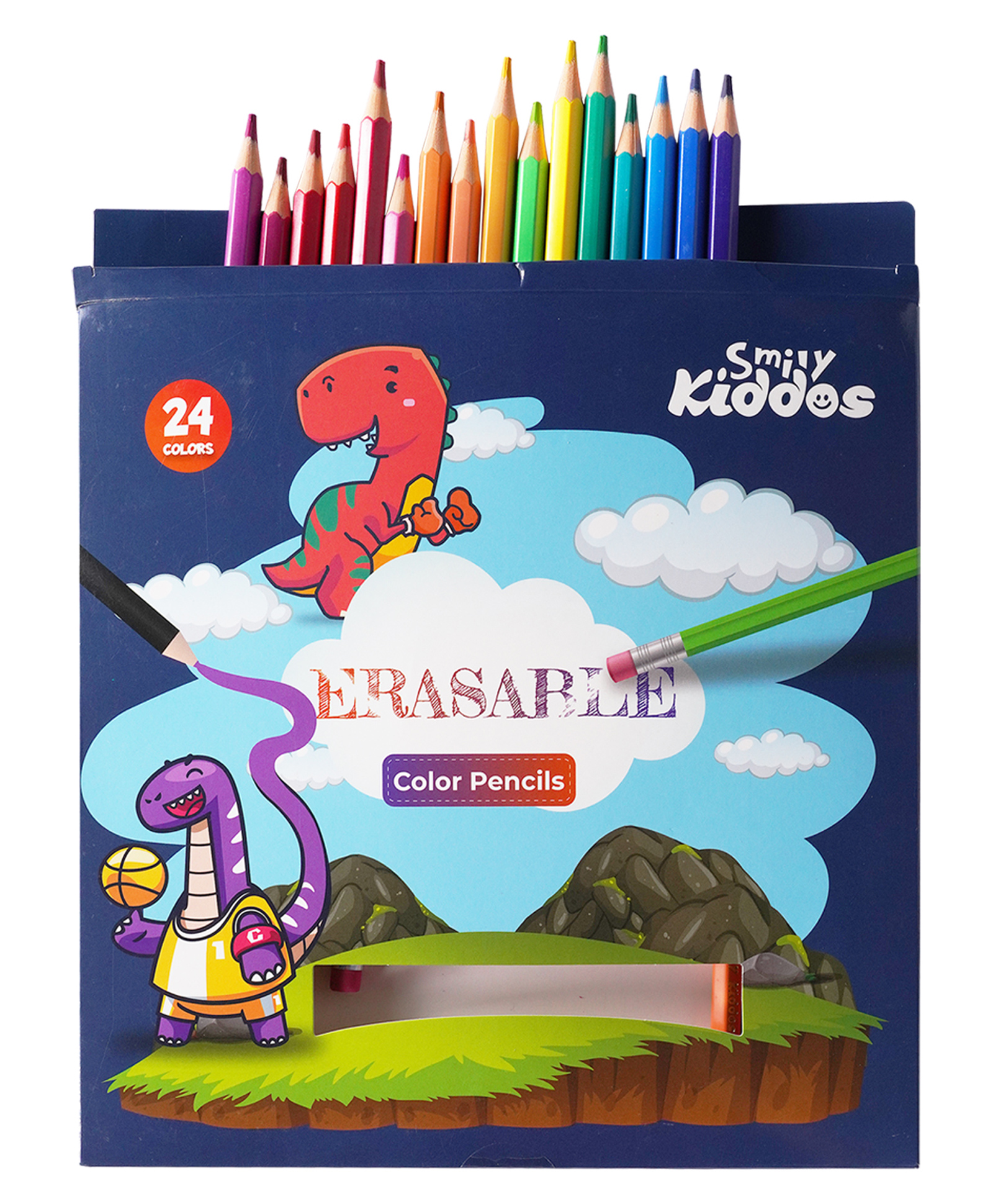 Smily Kiddos Erasable Plastic Color Pencils Pack of 24-picture-11