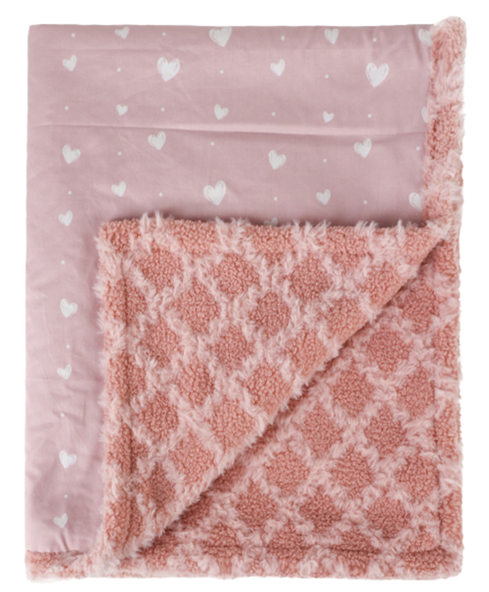 Abracadabra Reversible Blush Hearts Luxe Blanket-picture-13