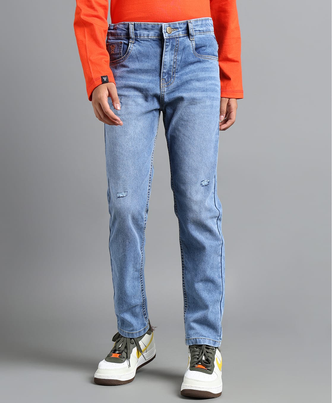 Under Fourteen Only Washed & Distressed Jeans - Blue-picture-26