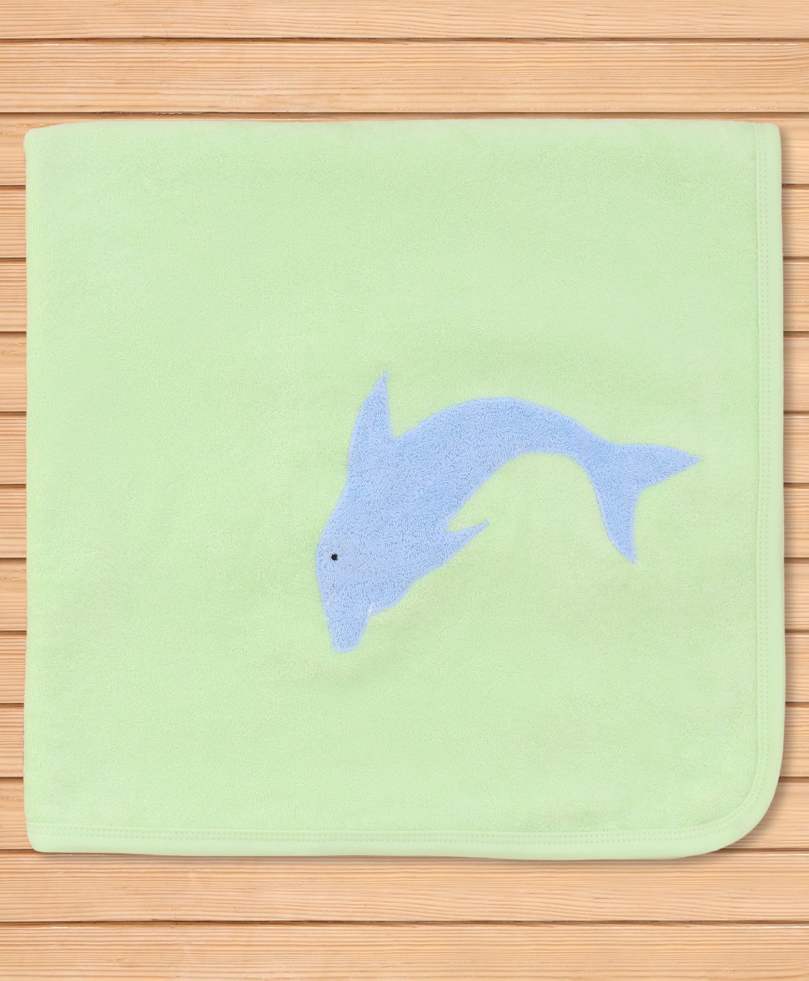 Child World Terry Knit Towel with Dolphin Print L 107 x B 71 cm - Light Green-picture-16