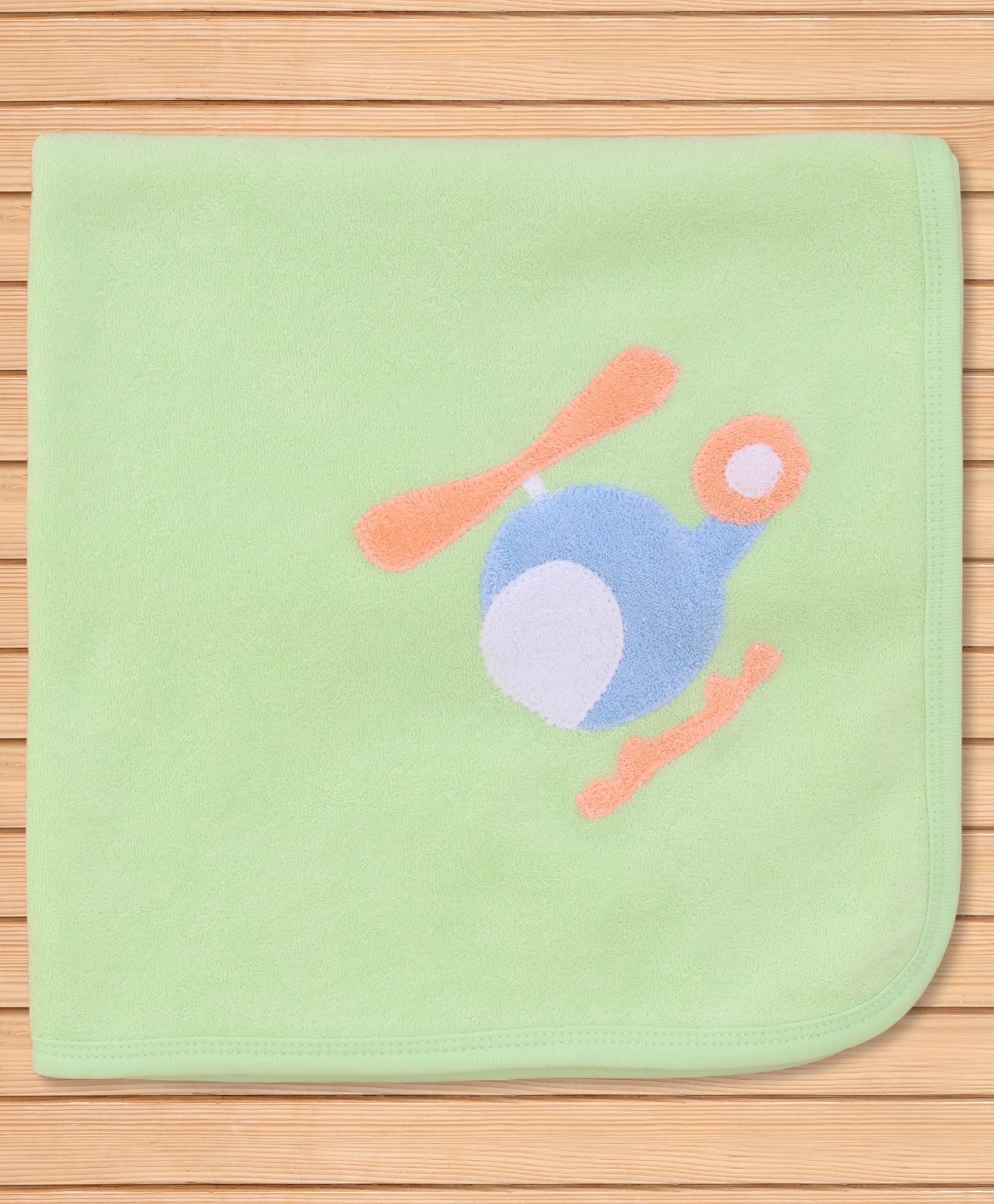 Child World Terry Knit Towel with Helicopter Design L 85 x B 56 cm - Light Green-picture-23