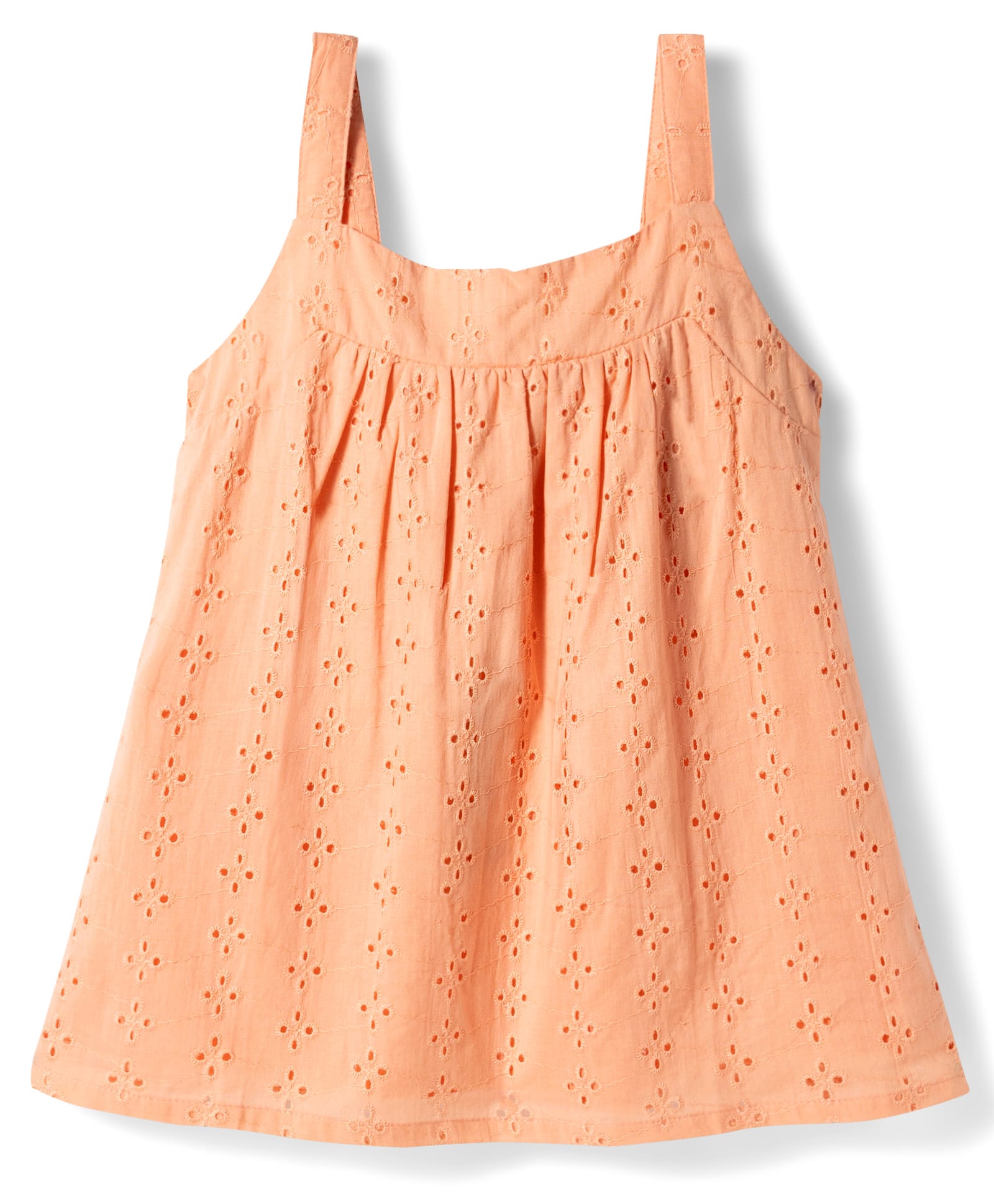 Primo Gino Cotton Woven Sleeveless Schiffili Top with Scallop Detailing - Pink-image-24