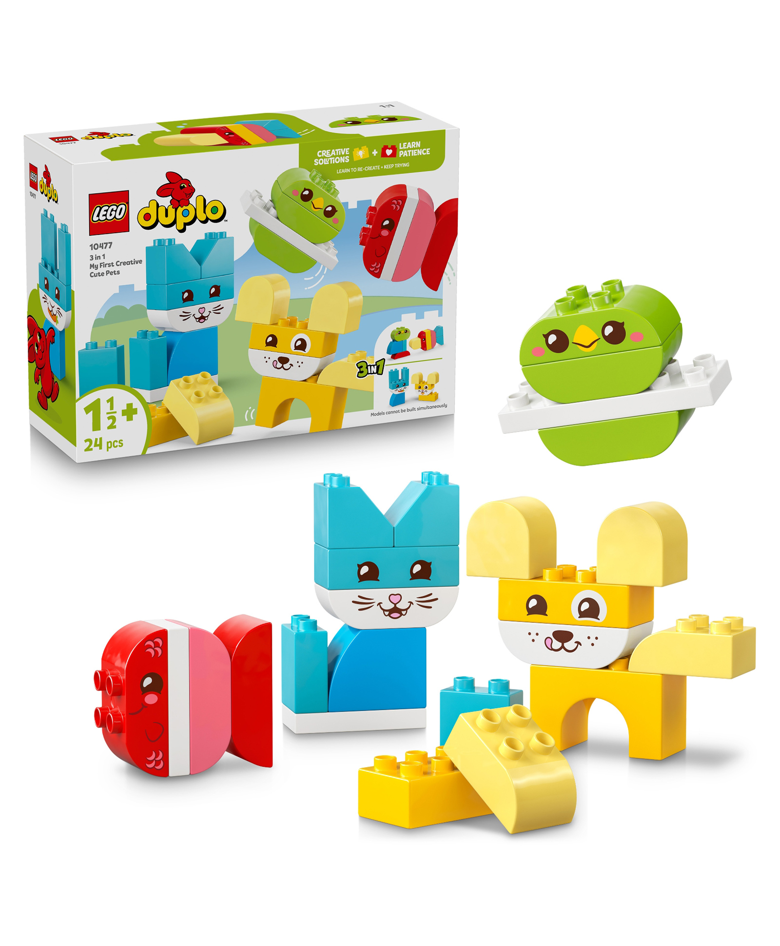 LEGO DUPLO My First 3 in 1 Creative Cute Pets Creative Building Toddler Animal Toy 24 Pieces - 10477-image-15