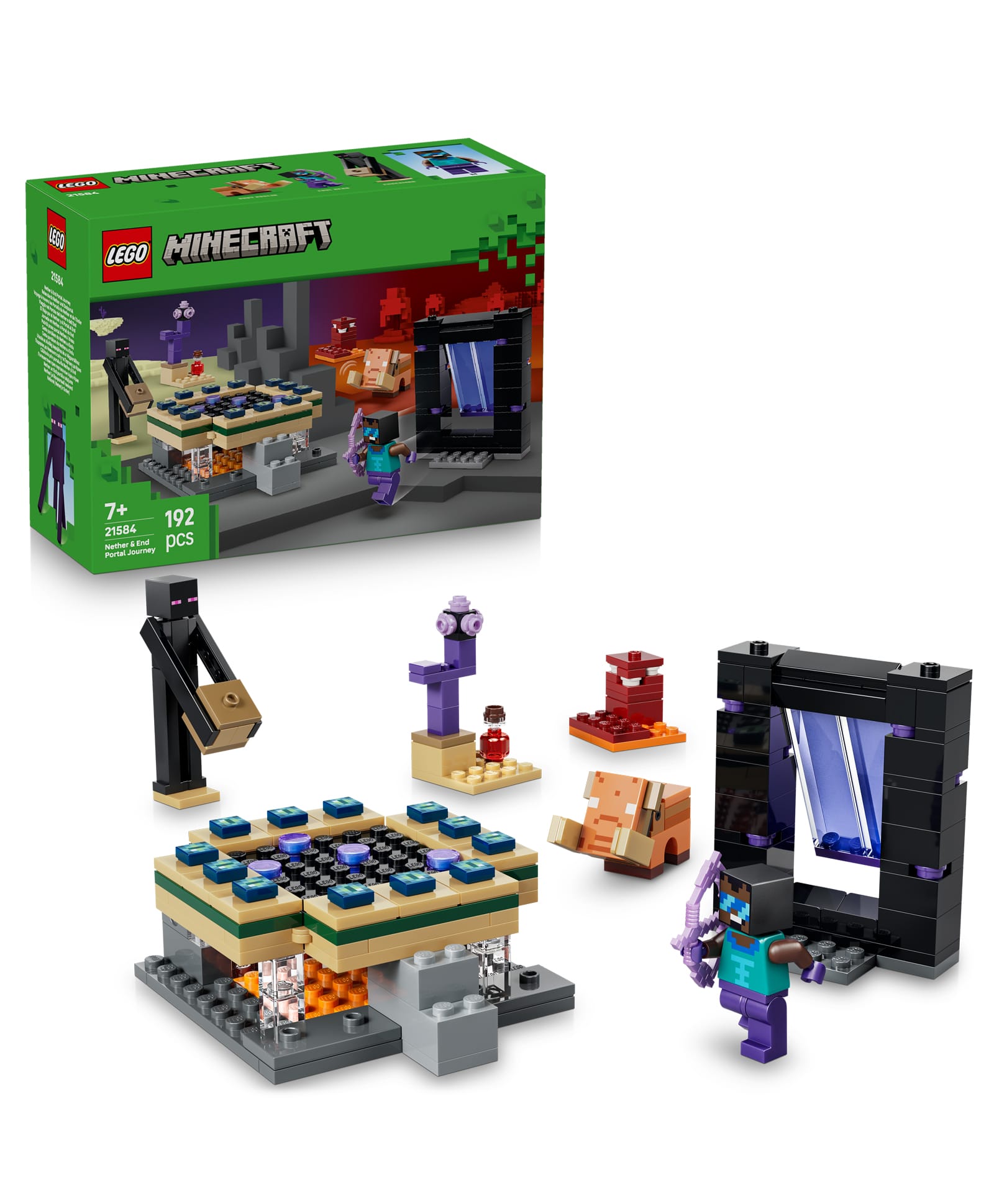 LEGO Minecraft Nether & End Portal Journey - Gaming Merchandise Set - Building Toy Gift 192 Pieces- 21584-picture-20