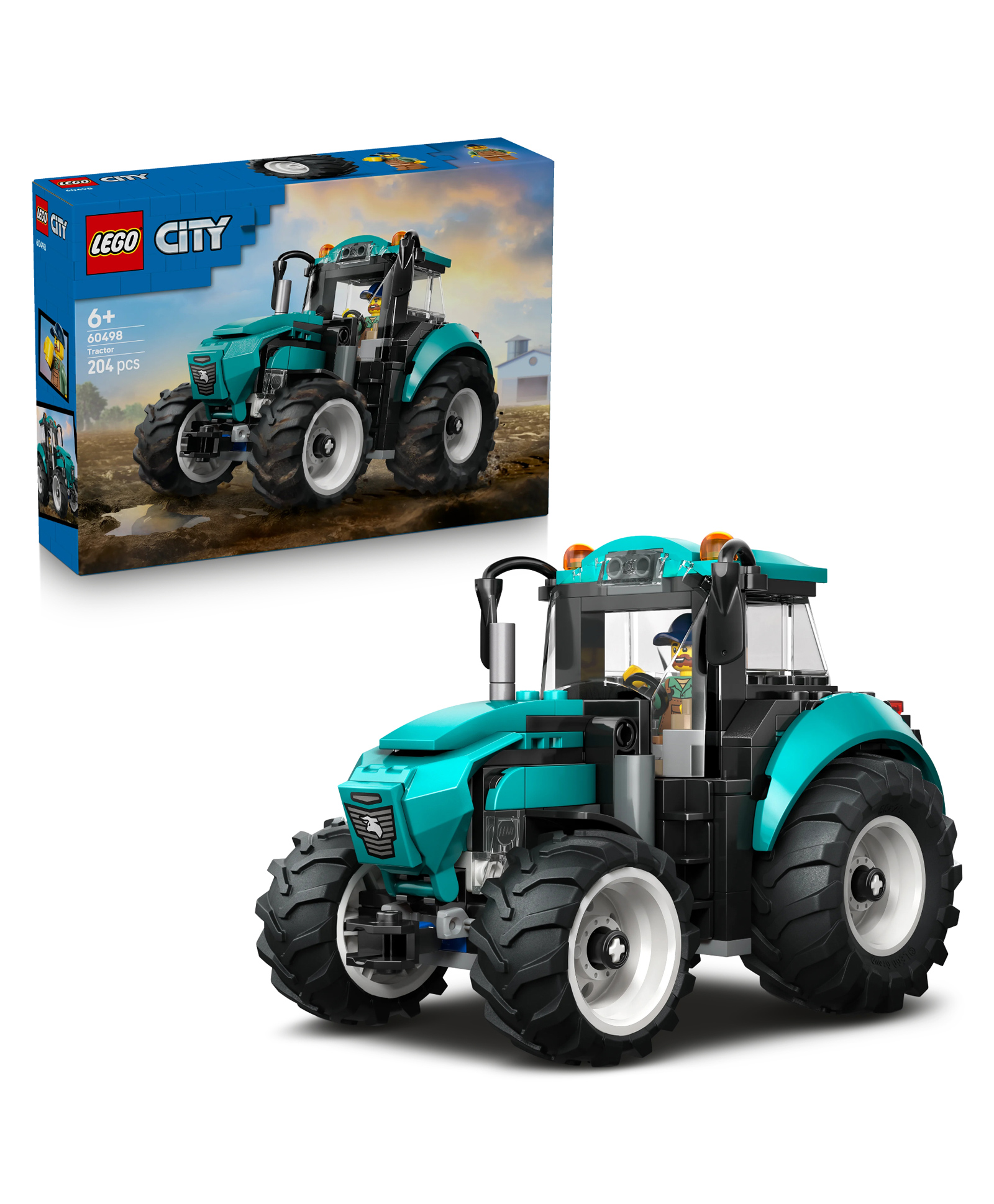 LEGO City Tractor - Farm Toy Building Set with Farmer Minifigure - Gift for Ages 6 and Up 204 pieces- 60498-picture-27