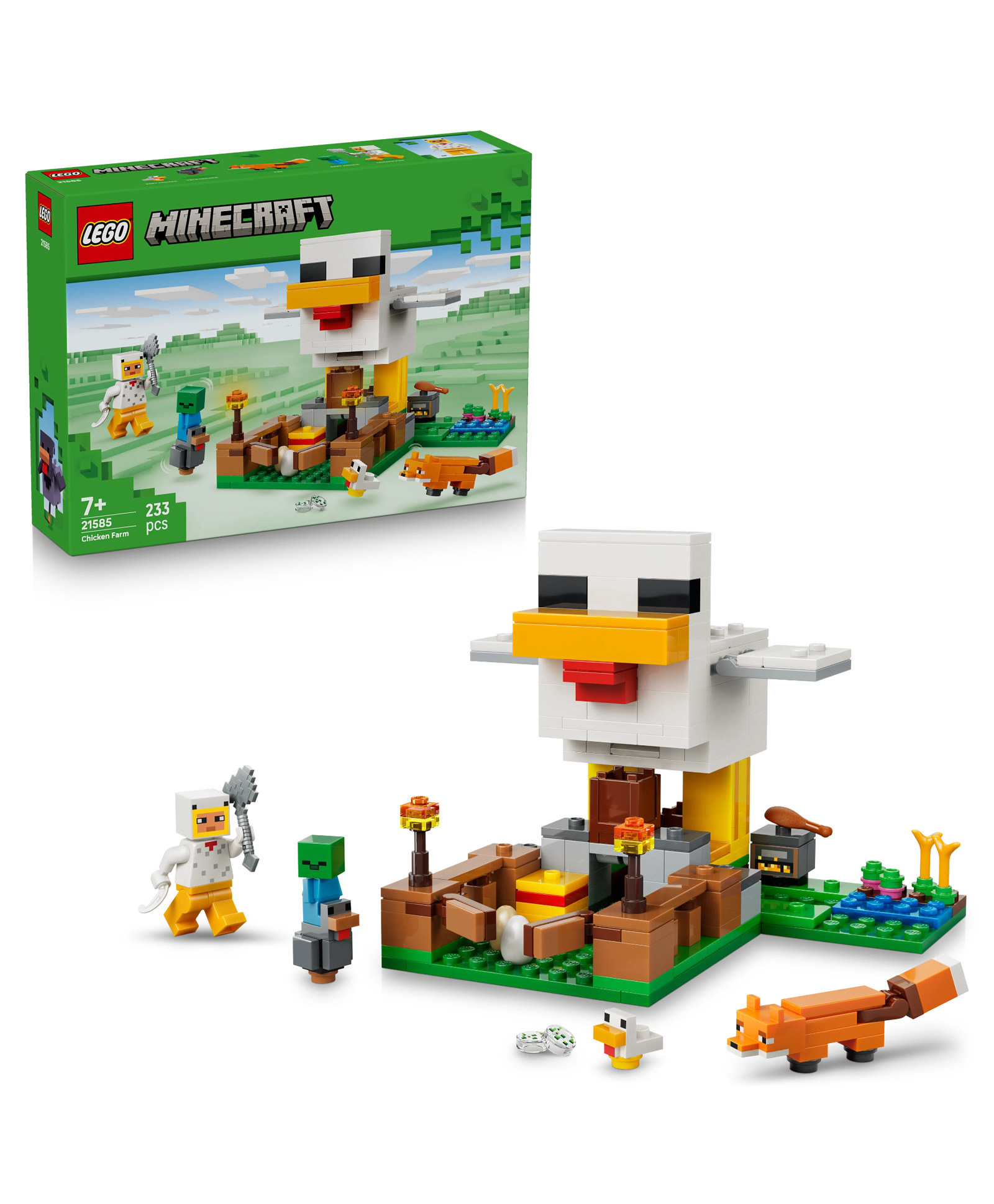 LEGO Minecraft Chicken Farm - Gaming Building Toy with Animal Figures and Chicken Coop 233 pieces- 21585-picture-19