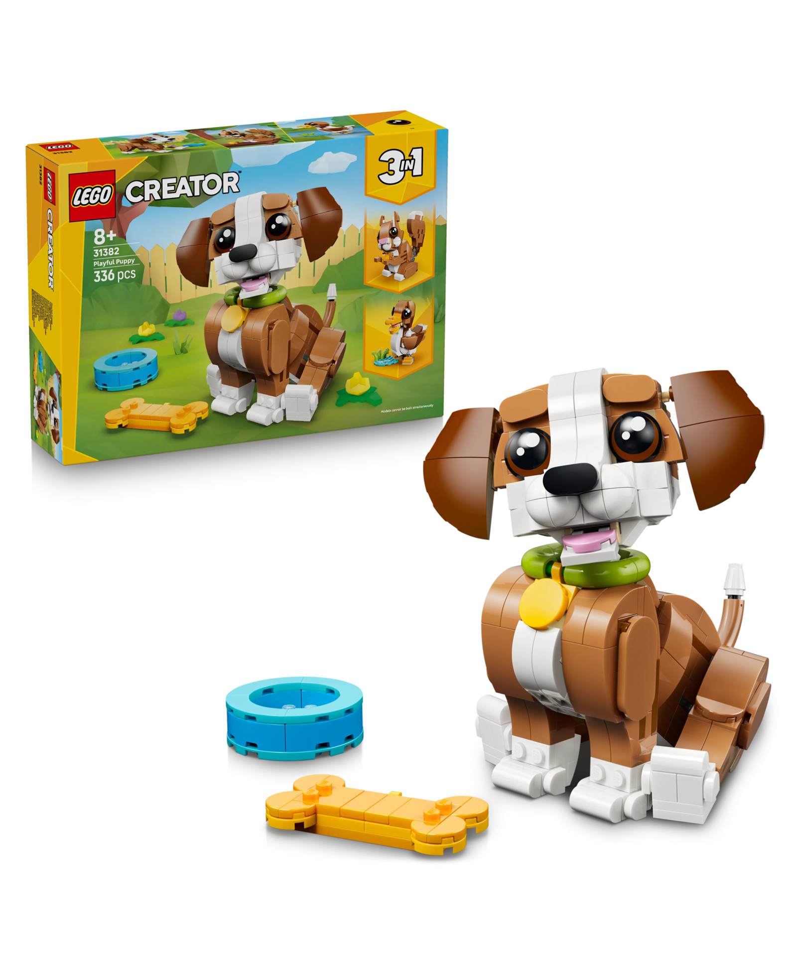LEGO Creator 3 in 1 Cute Animals: Playful Puppy Dog - Animal Toys - Rebuilds into Squirrel or Duck 336 pieces - 31382-image-29