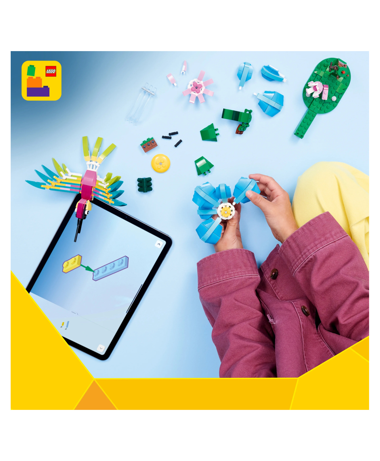 LEGO Creator 3 in 1 Wild Animals: Colorful Hummingbird - Rebuilds
