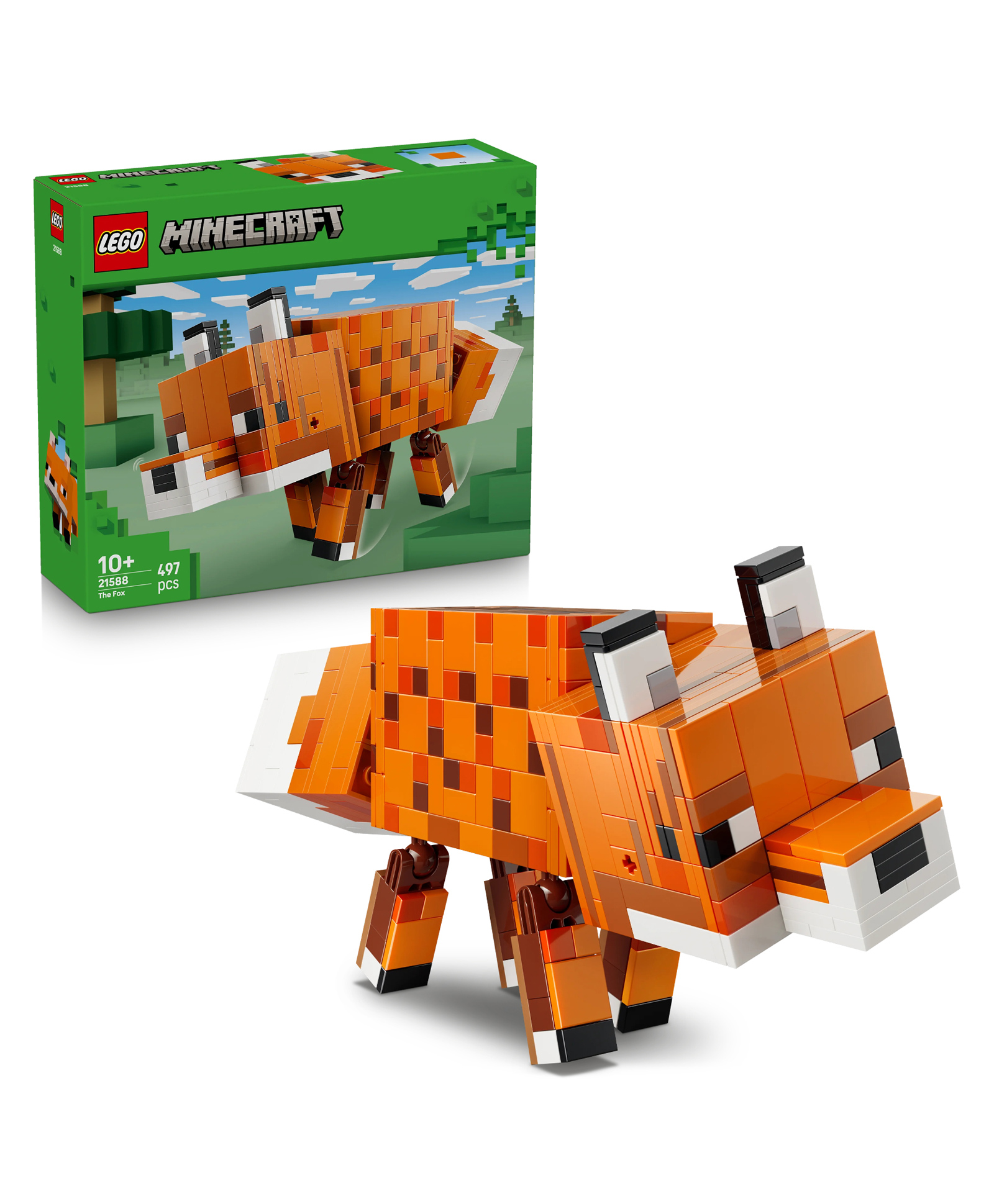 LEGO Minecraft The Fox Gaming Decoration Building Set Animal Figure Toy Game Decor Gift 497 Pieces- 21588-image-14