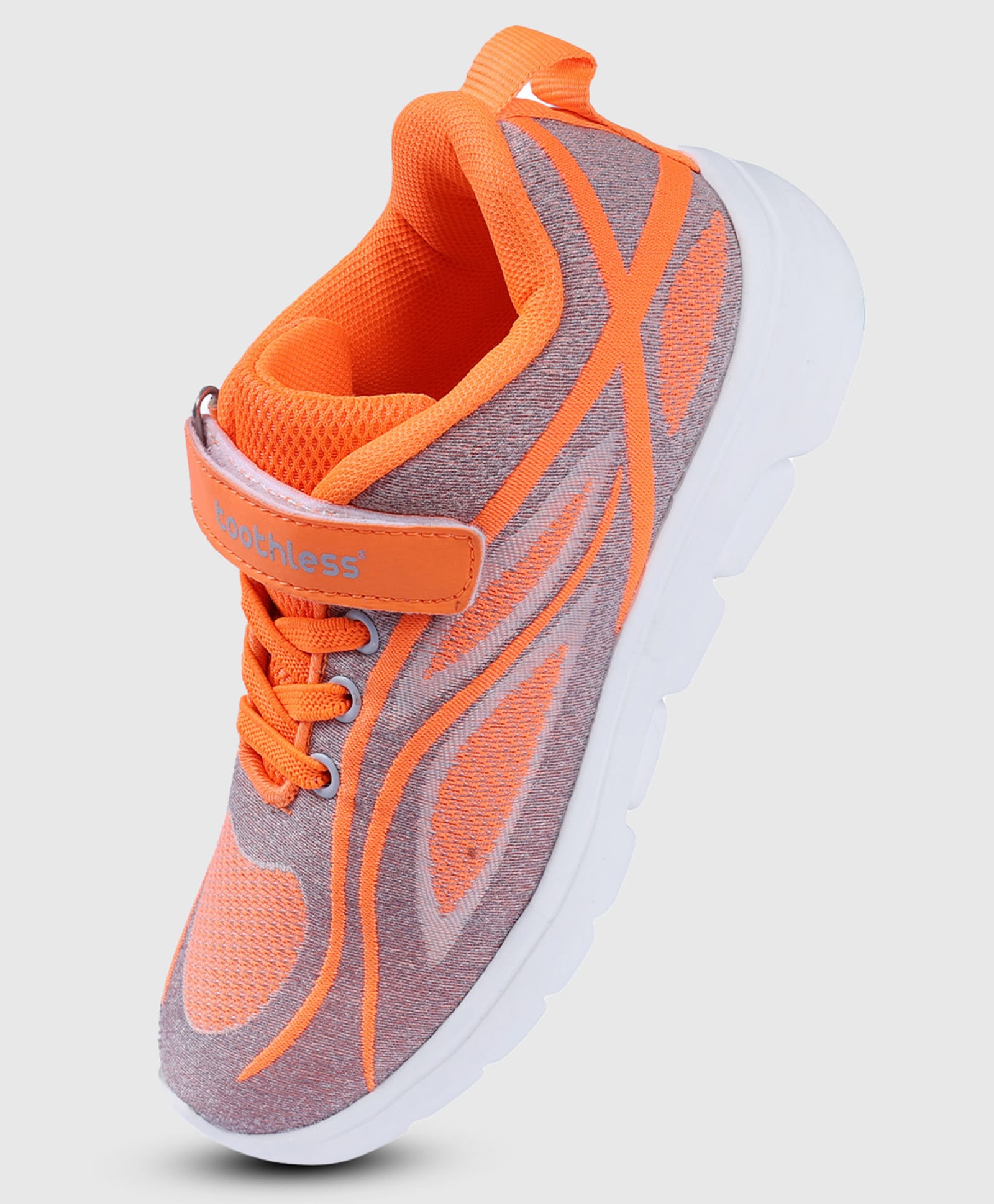 Toothless Abstract Designed Velcro Closure Shoes - Orange-image-34