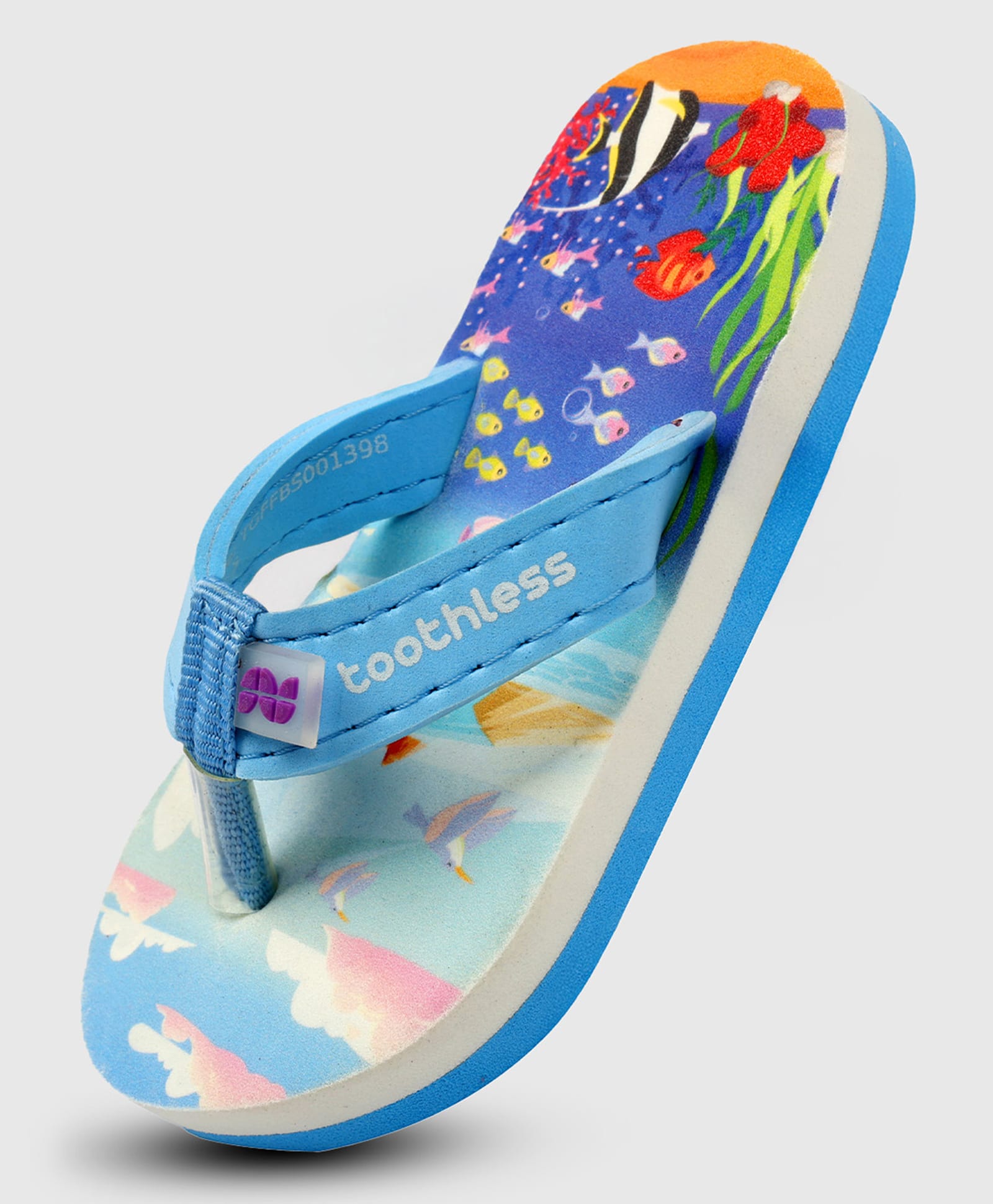 Toothless Sea Life Designed Flip Flops - Sky Blue-picture-19