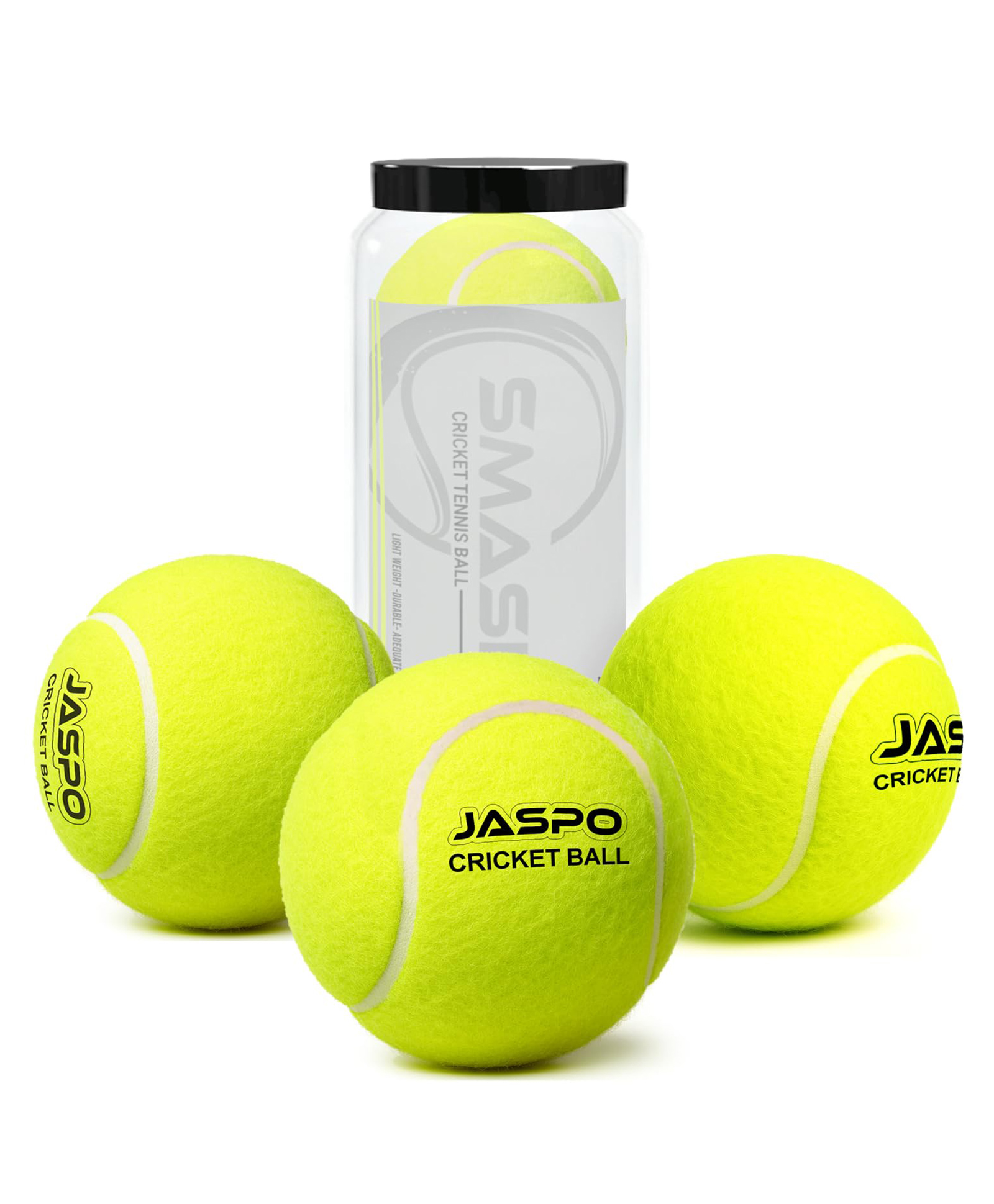 jaspo Smasher Kids Tennis Cricket Ball | 85g Lightweight Soft Rubber Ball | Safe for Indoor & Society Play | Not Suitable for Professional Matches or Outdoor Grounds (Light, Pack of 3pcs)-image-40