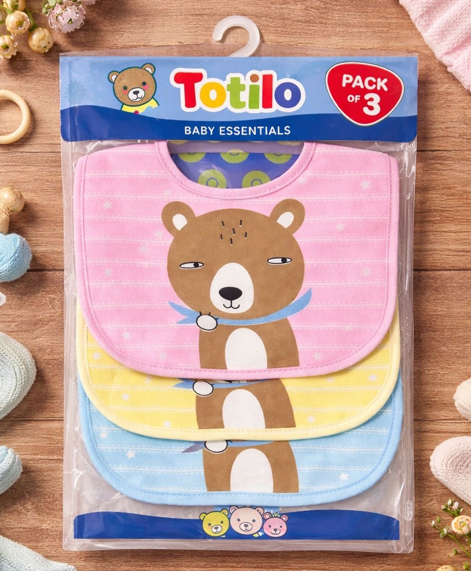 Totilo Baby Cotton Printed Feeding Snap Button Aprons Bibs Everyday Use (Pack of 3)-image-27
