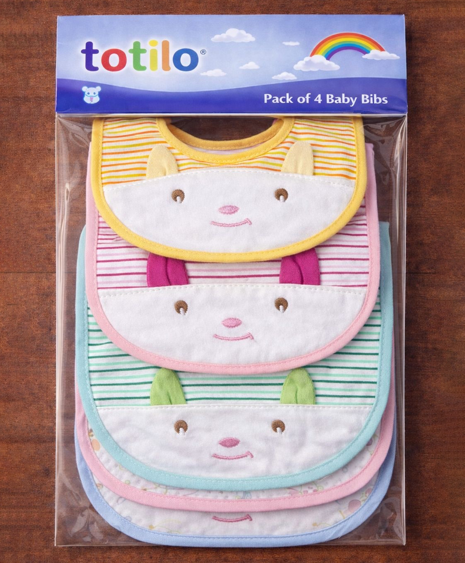 Totilo Baby Cotton Printed Feeding Snap Button Aprons Bibs Everyday Use (Pack of 4)-image-40