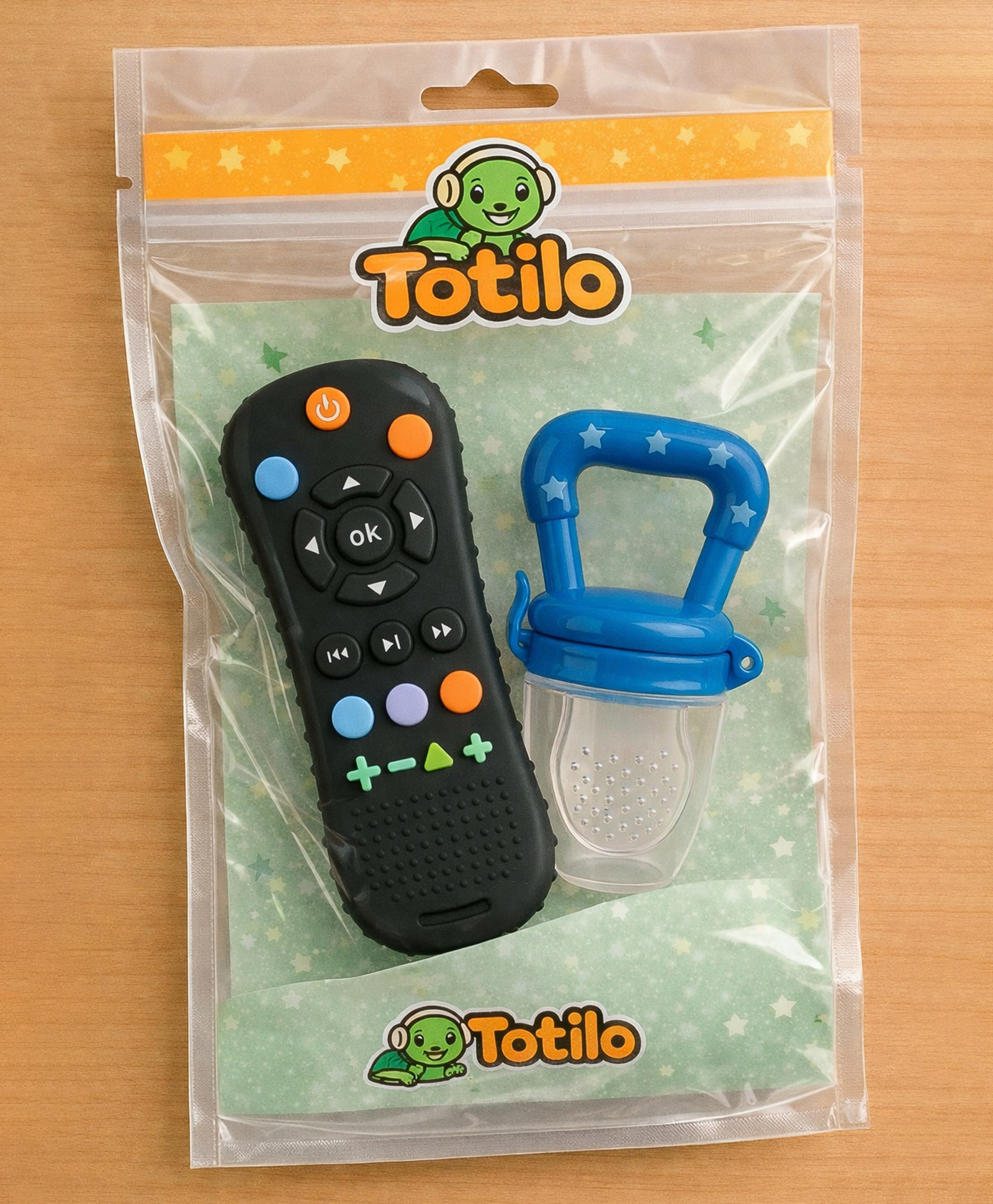 Totilo Remote Shape Baby Teether And BPA Free Silicone Fruit Nibbler- Blue-image-30