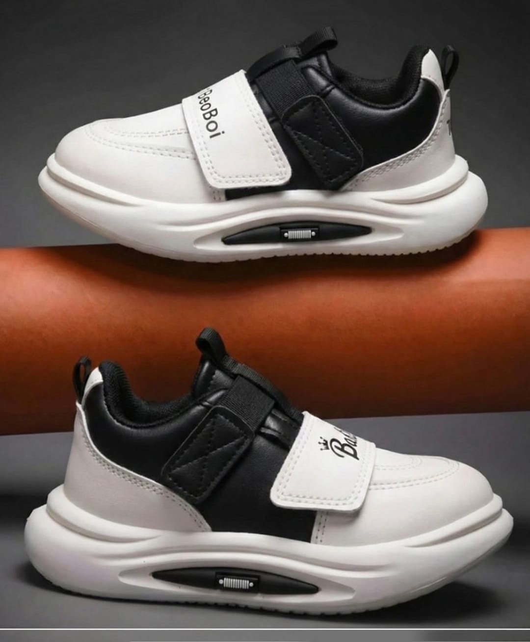 NEW STEPS Colour Blocked Velcro Closure Shoes - Black-picture-27