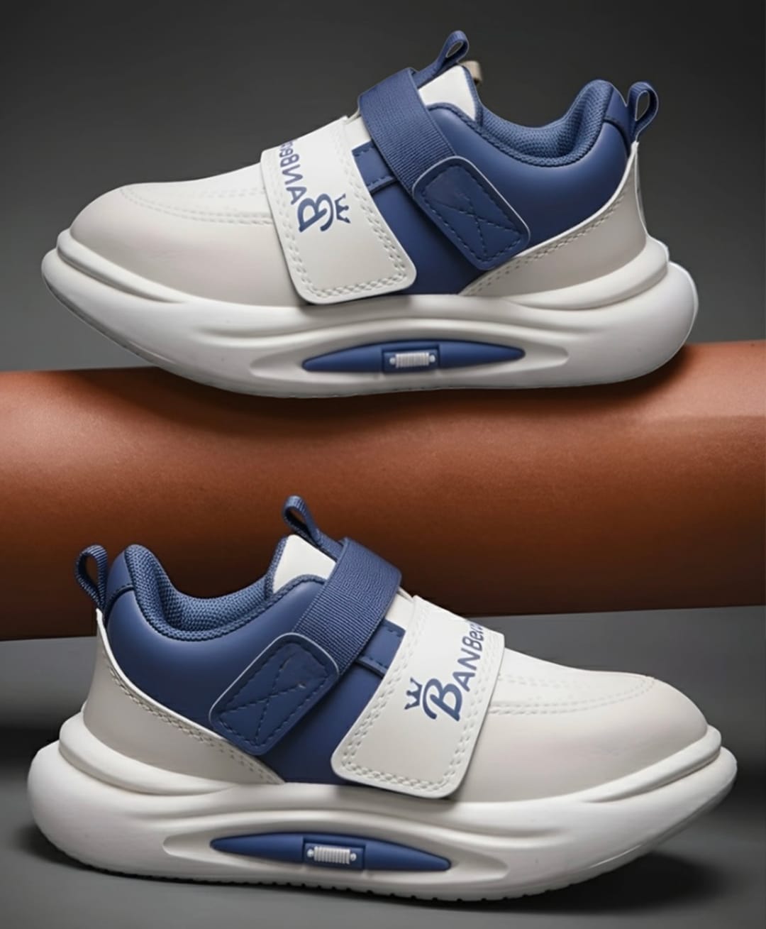 NEW STEPS Colour Blocked Velcro Closure Shoes -Blue-picture-34