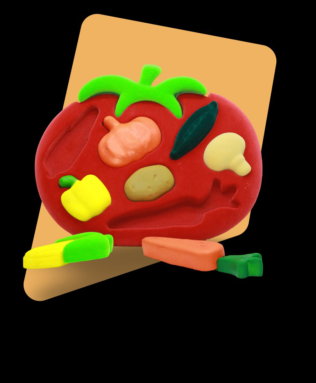 Rubbabu 3D Shape Sorter Vegetables Toys Multi color-image-26