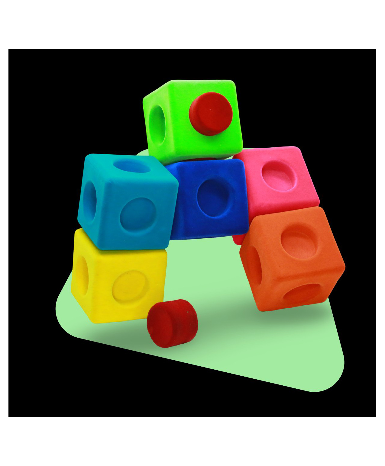 Rubbabu Rubbablox Building Box Toys Multi color-image-25