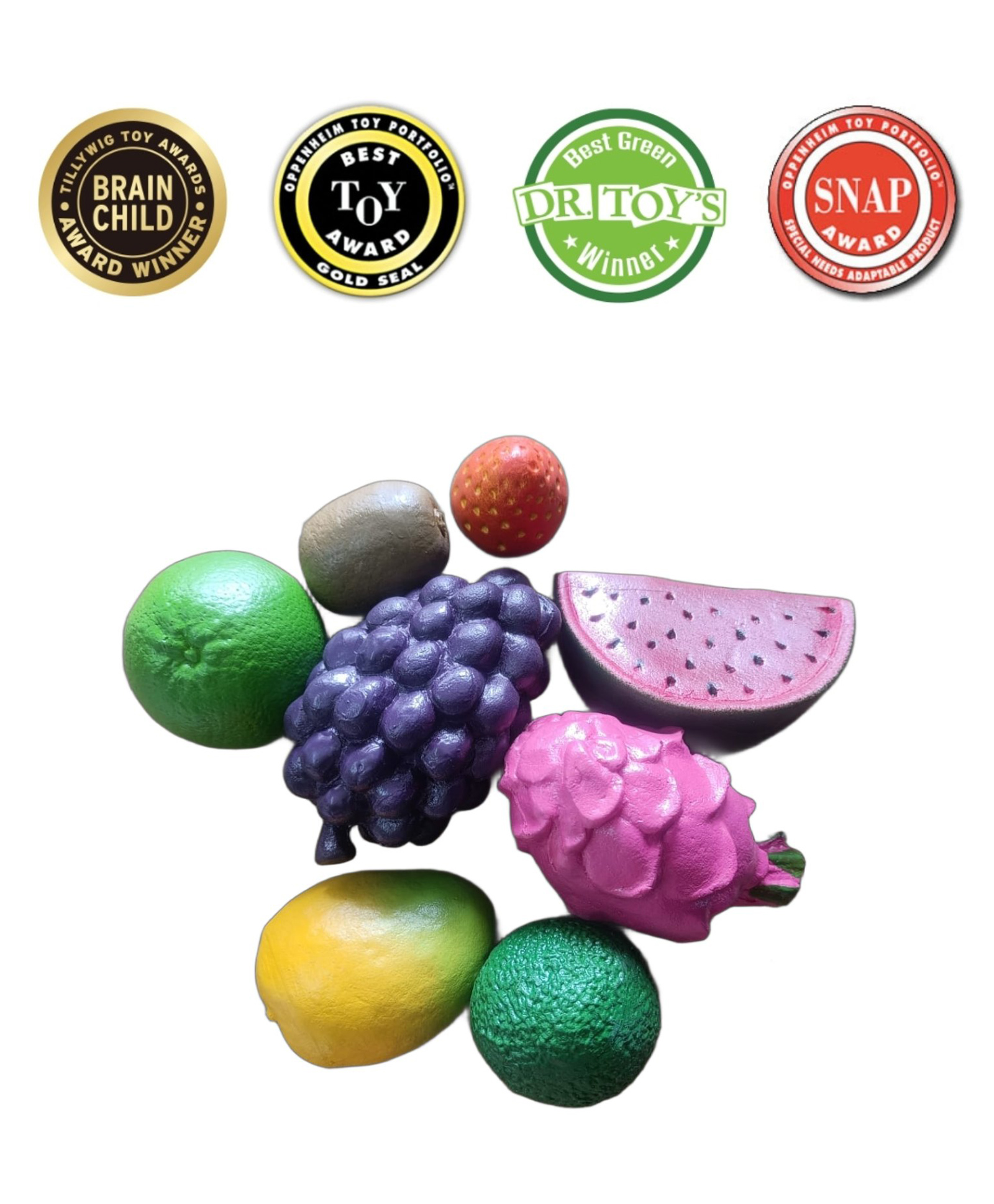 Rubbabu Realistic Fruits Play Set Toys 8 Pcs Multicolor-image-19