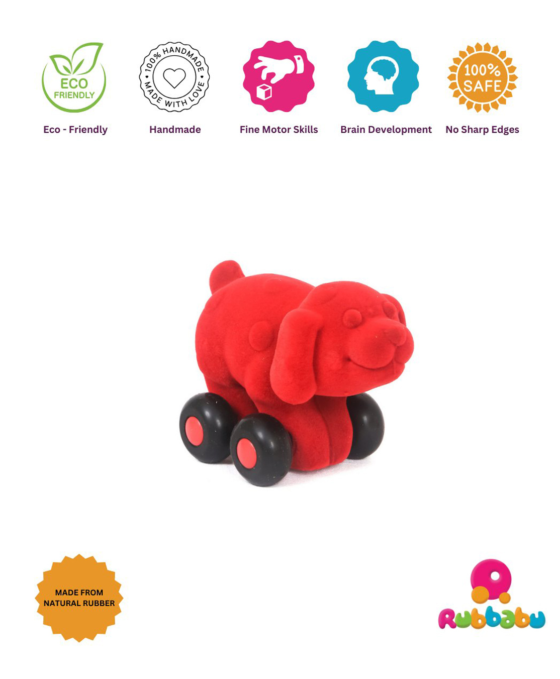 Rubbabu Aniwheels Dog Toys Multi color-image-23