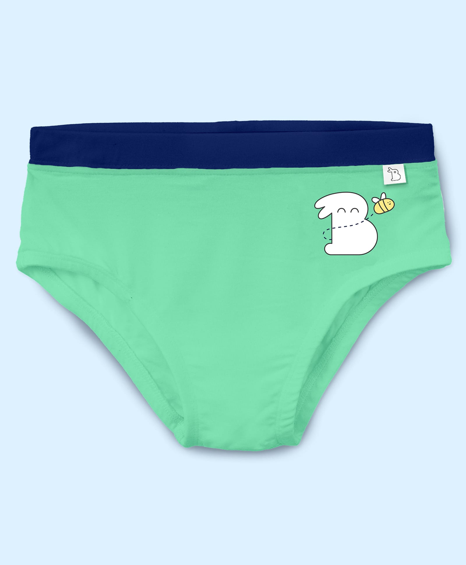 SuperBottoms Bamboo Knit Bunny Printed Panty - Sea Green-picture-28