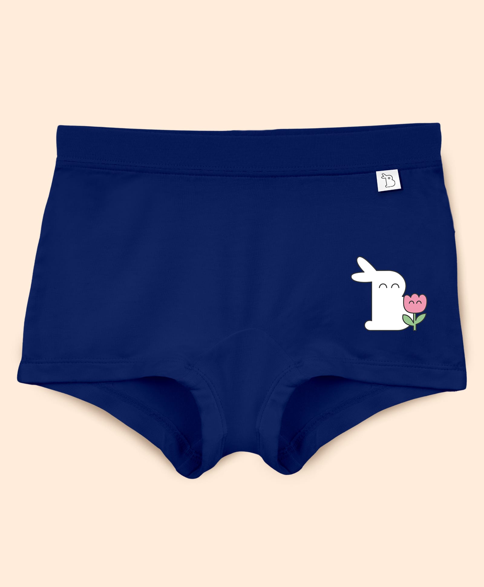 SuperBottoms Bamboo Knit Bunny Printed Boyshorts - Navy Blue-picture-33