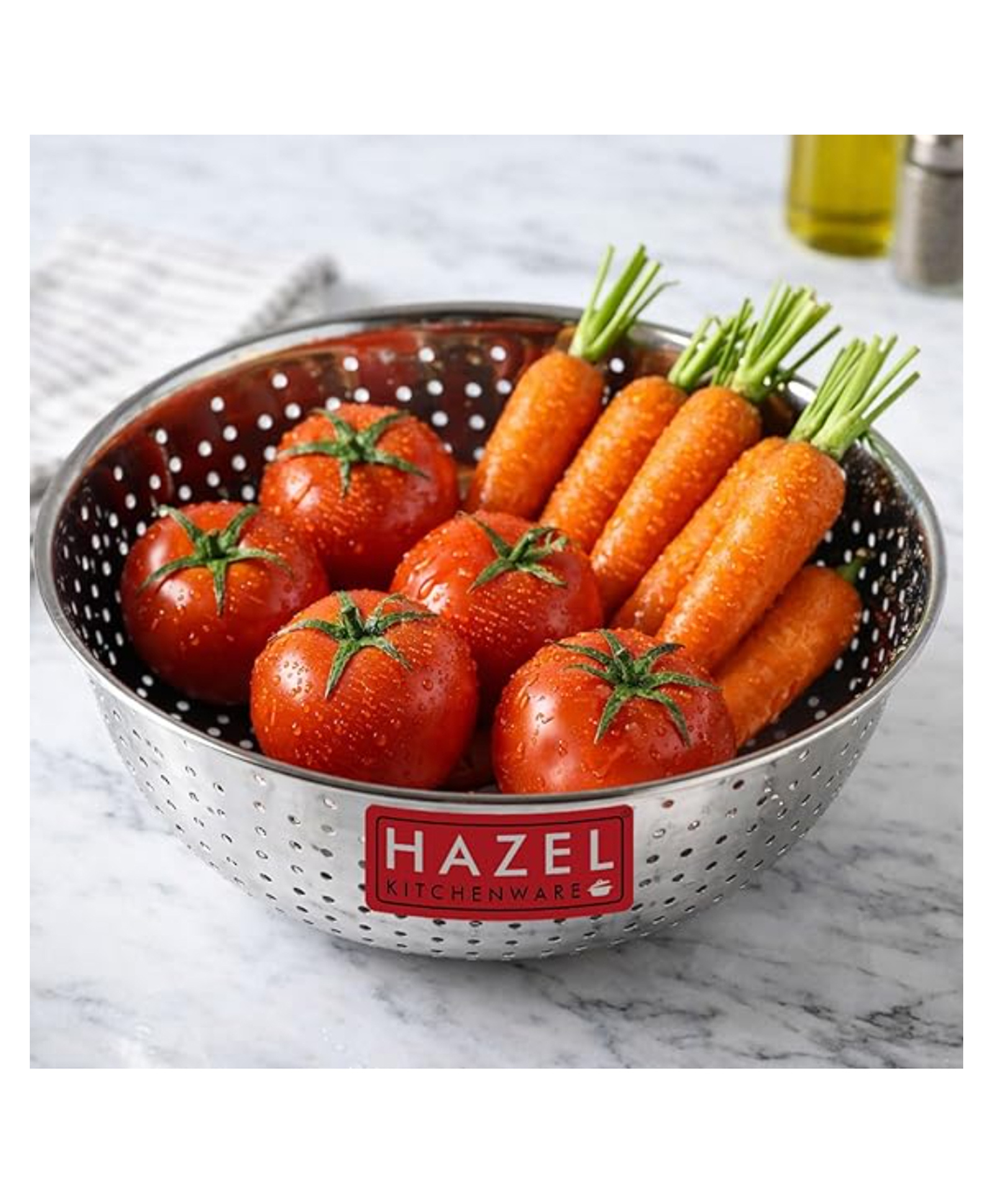 HAZEL Stainless Steel Multipurpose Food & Vegetable Strainer, 1 Pc, Dia 27 cm-picture-22