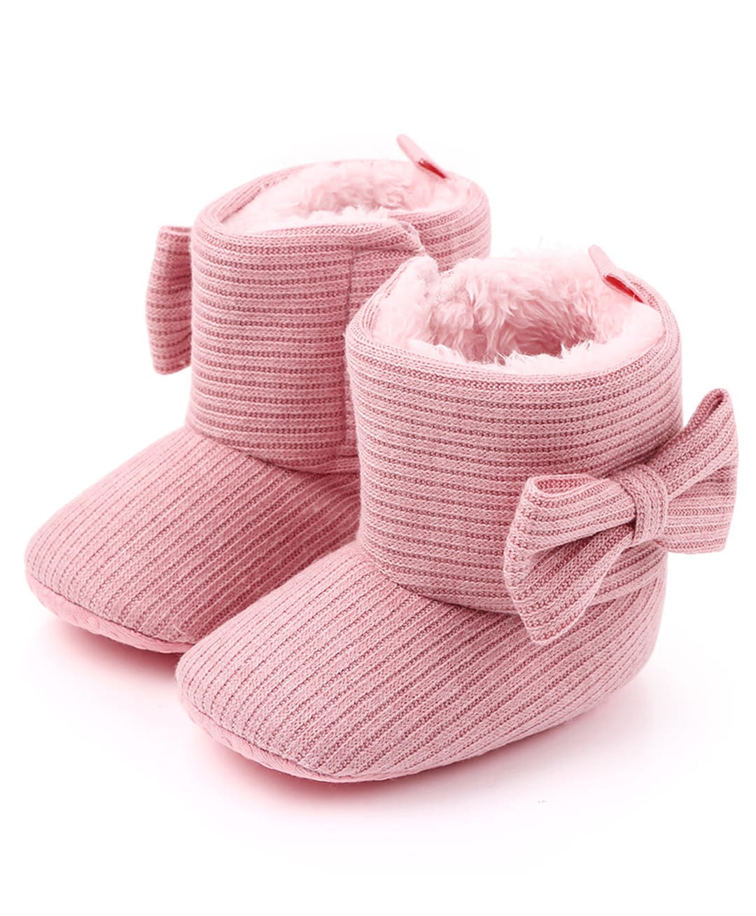 KIDLINGSS Bow Applique Detailed Slip On Booties - Light Pink-picture-16