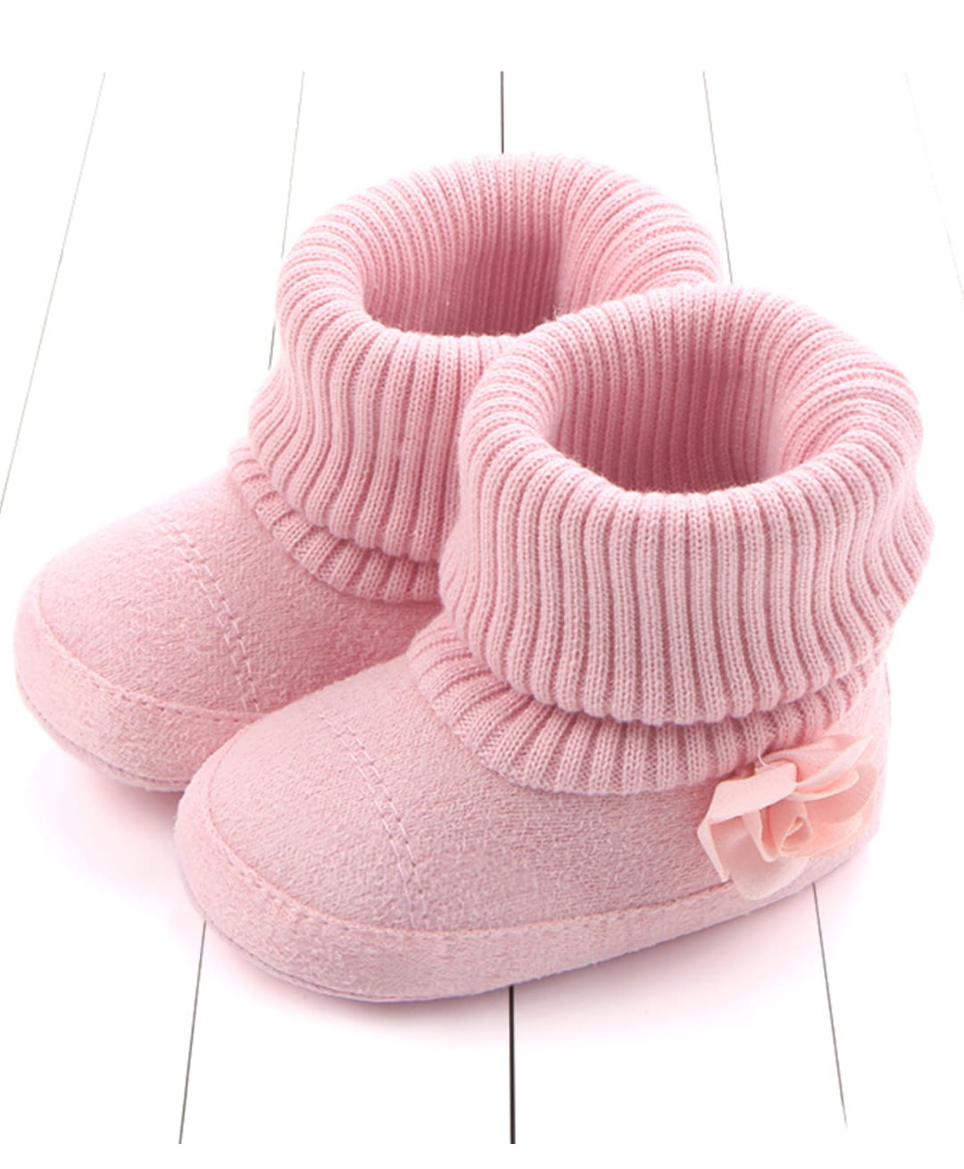 KIDLINGSS Floral Applique Socks Style Booties - Light Pink-image-26