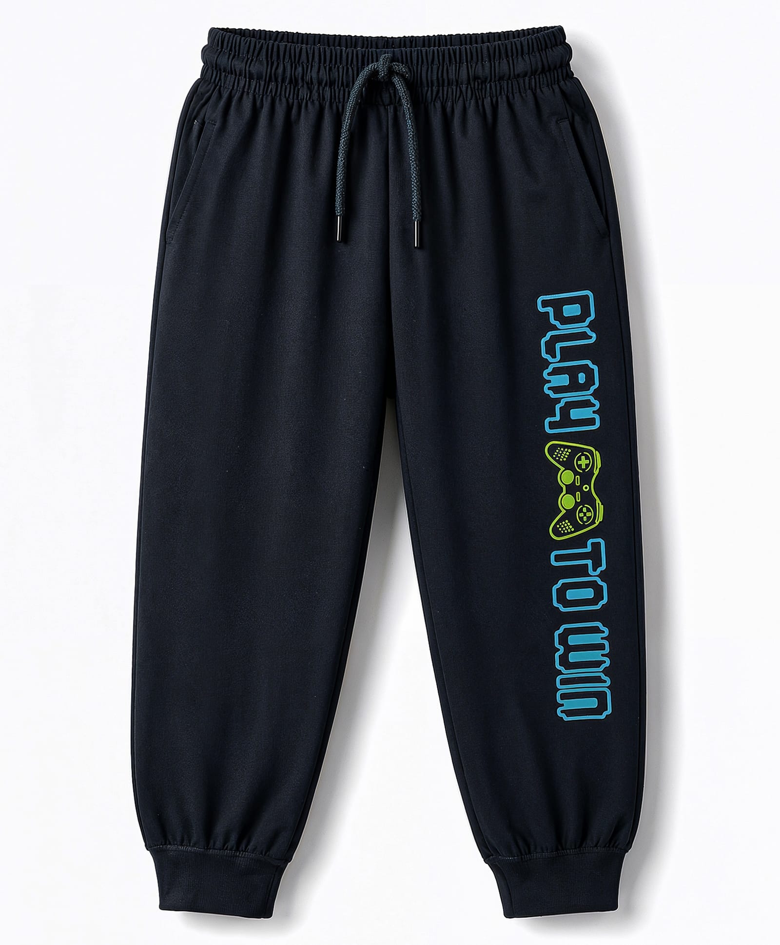 Taeko Single Jersey Knit Full Length Track Pants With Text Print - Black-picture-27