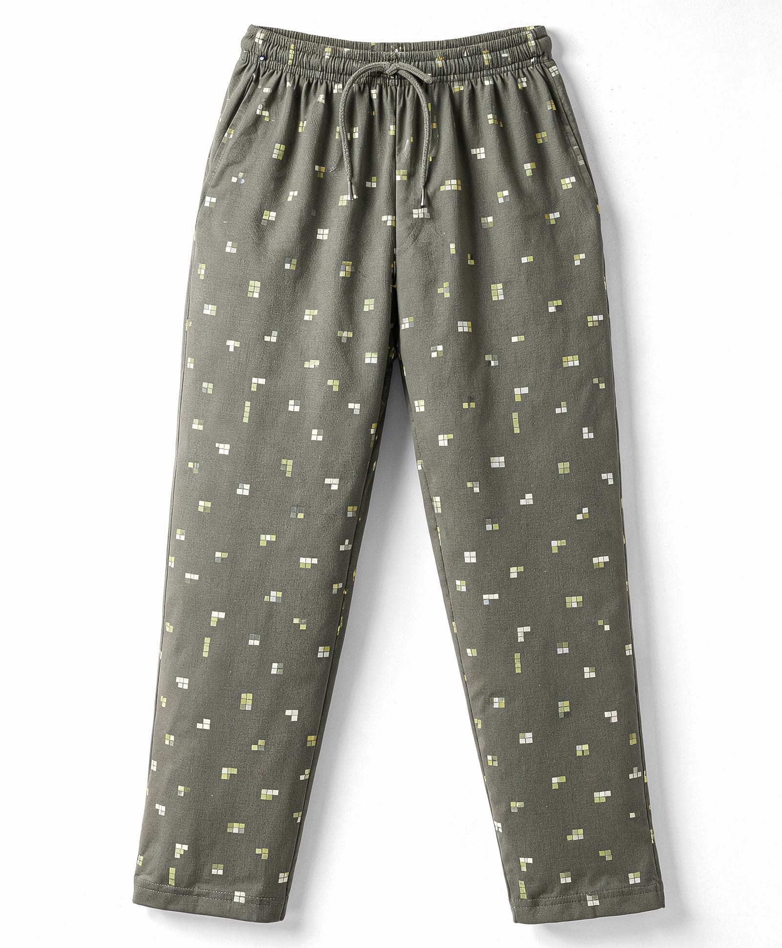 Taeko Single Jersey Knit Full Length Printed Lounge Pants - Olive Green-picture-10