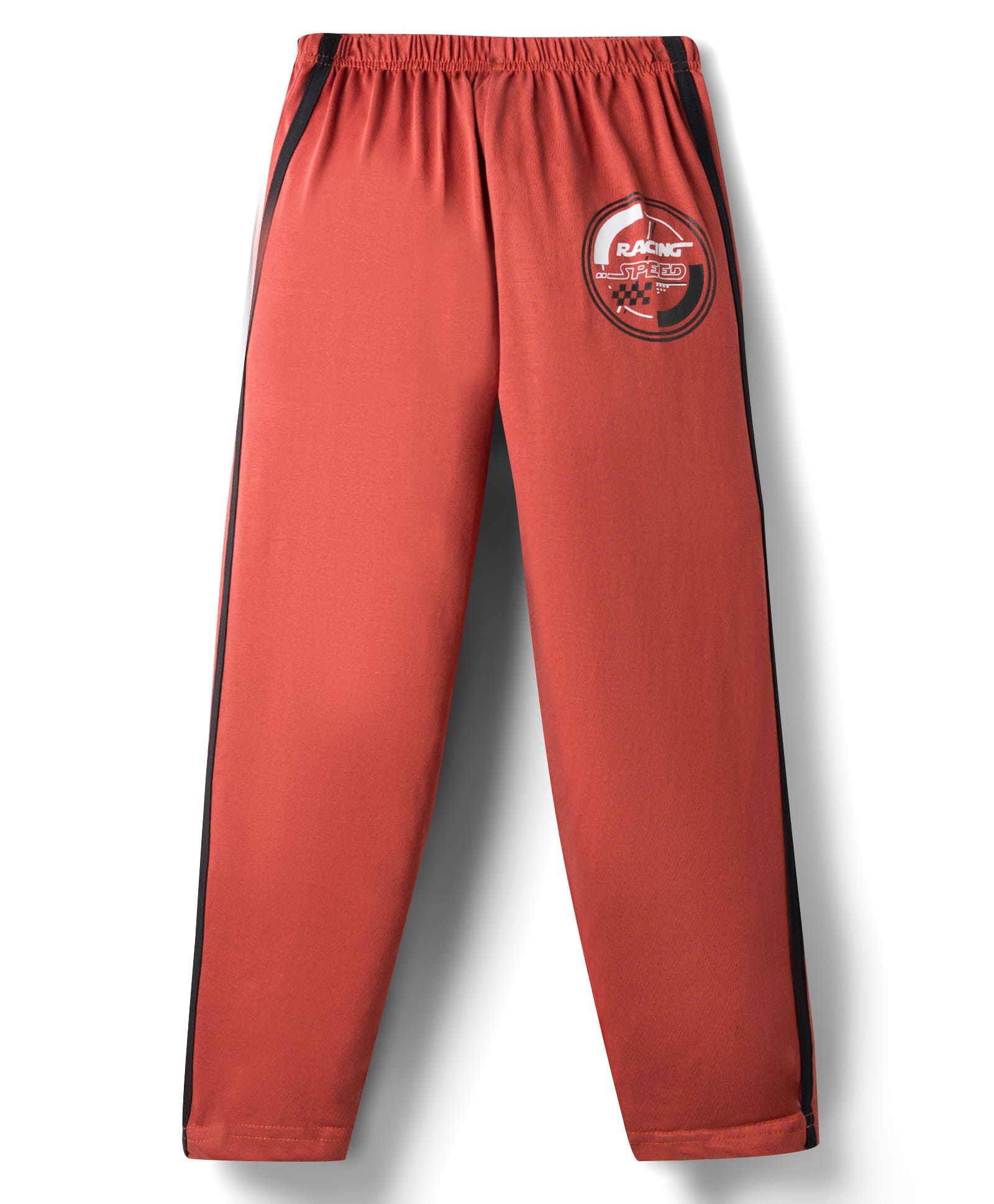 Taeko Single Jersey Knit Full Length Track Pant With Text Print - Maroon-picture-23