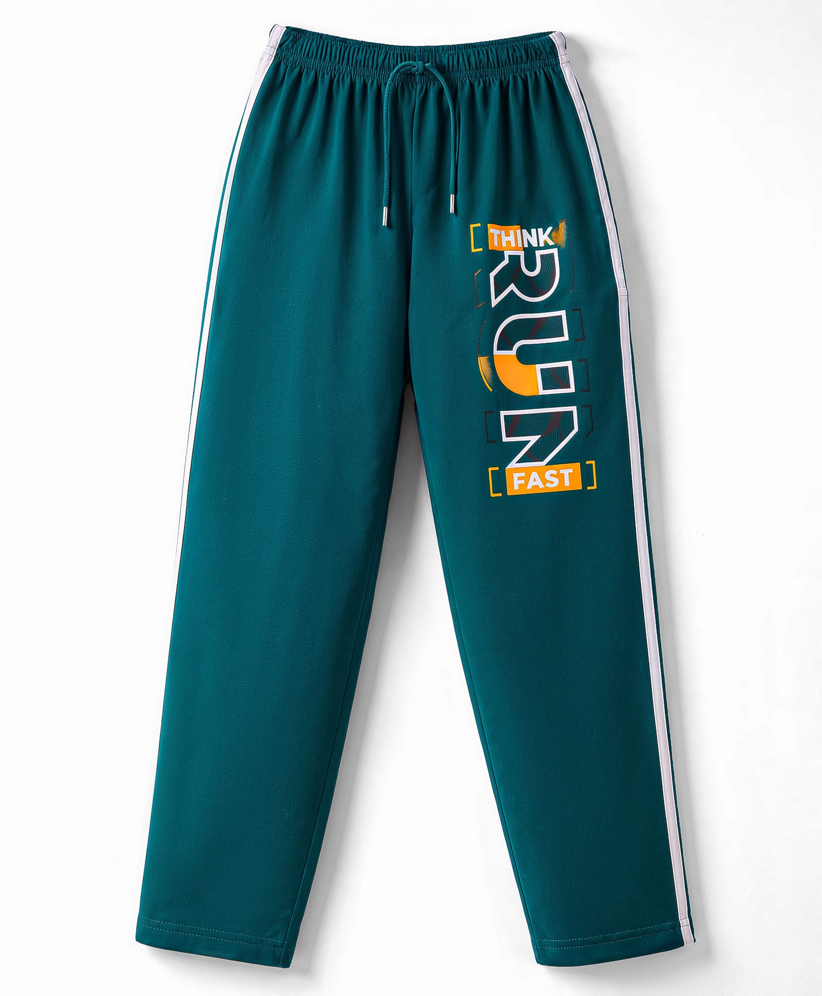 Taeko Single Jersey Knit Full Length Track Pants With Text Print - Blue-picture-12