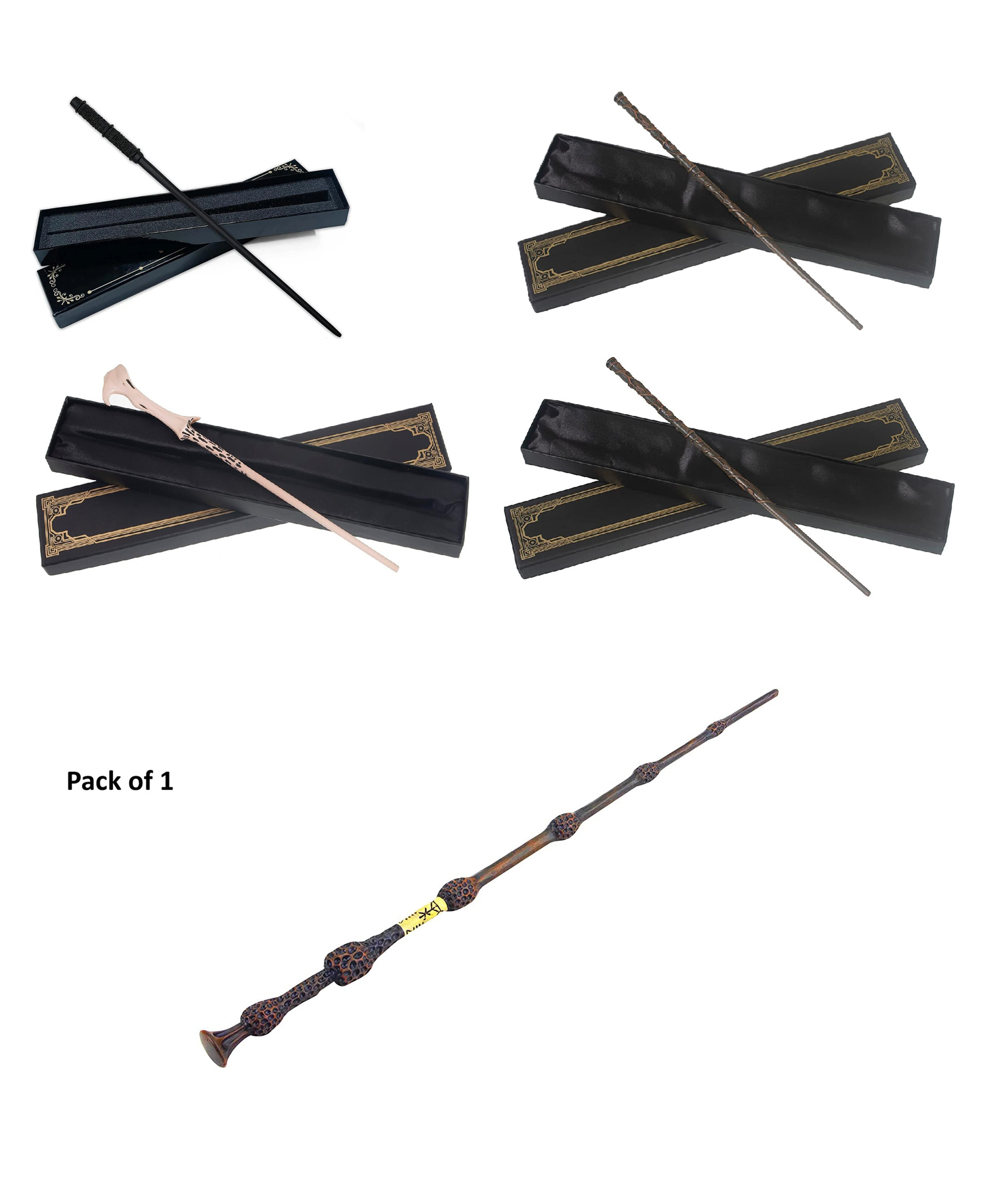 Sanjary Wizard Magic Wand Cosplay Prop Collectible Resin Wand Halloween Costume Gift For Fantasy Fans Kids Adults Roleplay Decoration Party Display pack of 1 color design may vary-image-49