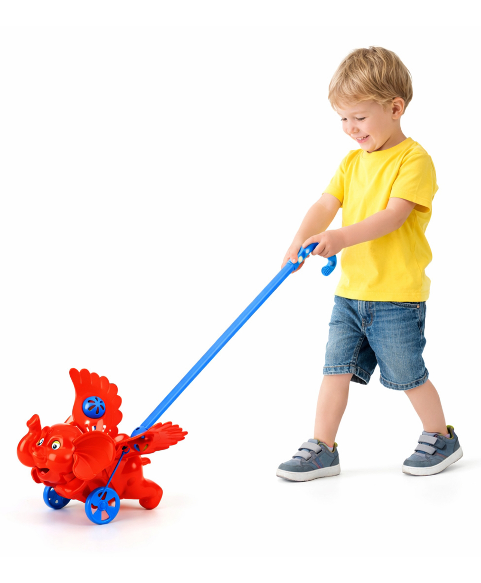 Sanjary Kids Push Along Toy with Stick Handle Rolling Wheel Ride On Walking Toy for Toddlers Indoor Outdoor Play Fun color design may vary-picture-25