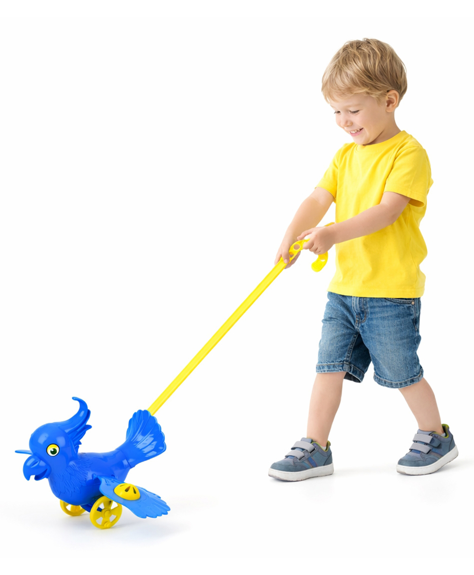 Sanjary Kids Push Along Toy with Stick Handle Rolling Wheel Ride On Walking Toy for Toddlers Indoor Outdoor Play Fun color design may vary-picture-23
