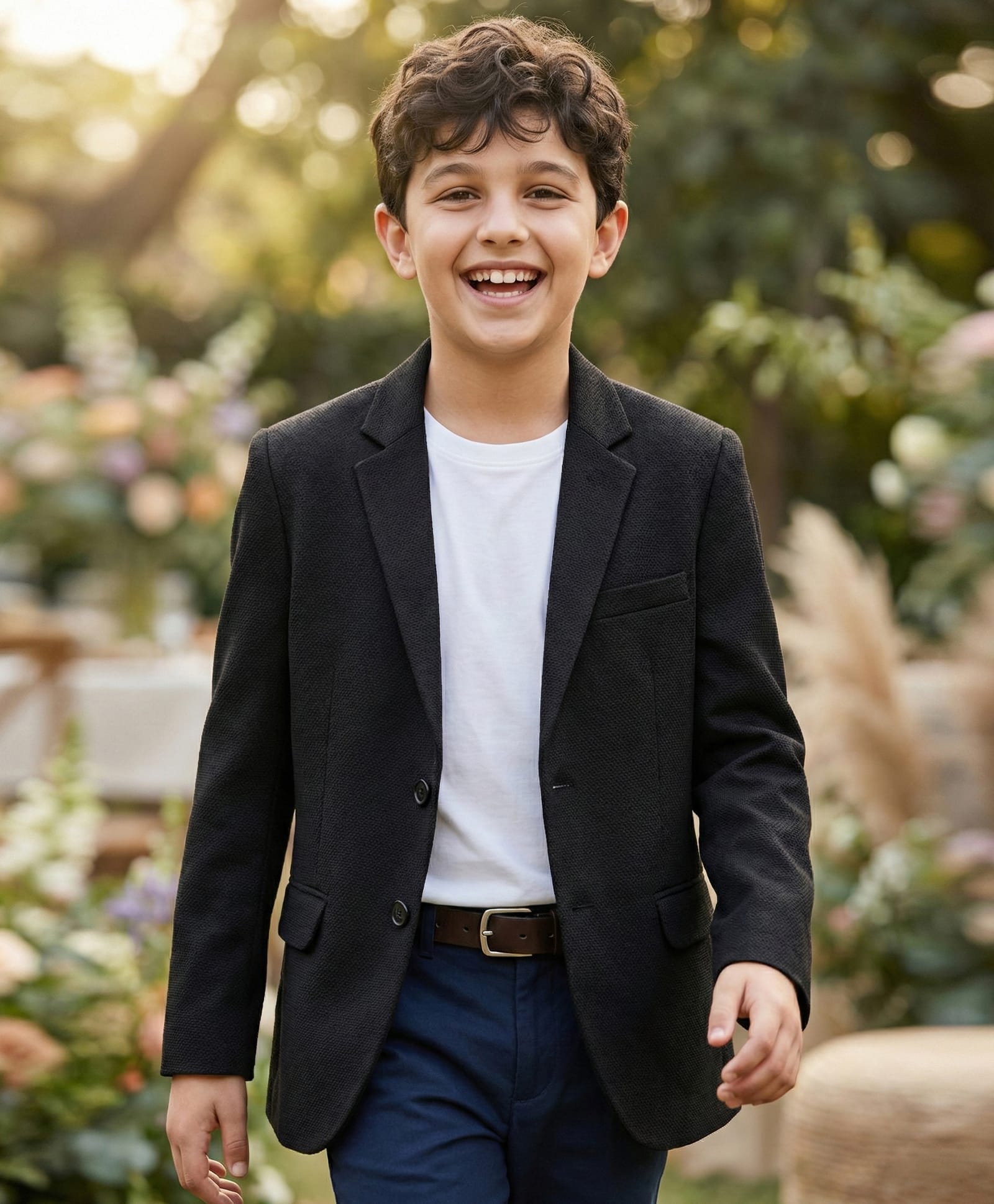 Pine Kids Knit Full Sleeves Solid Blazer - Black-picture-17