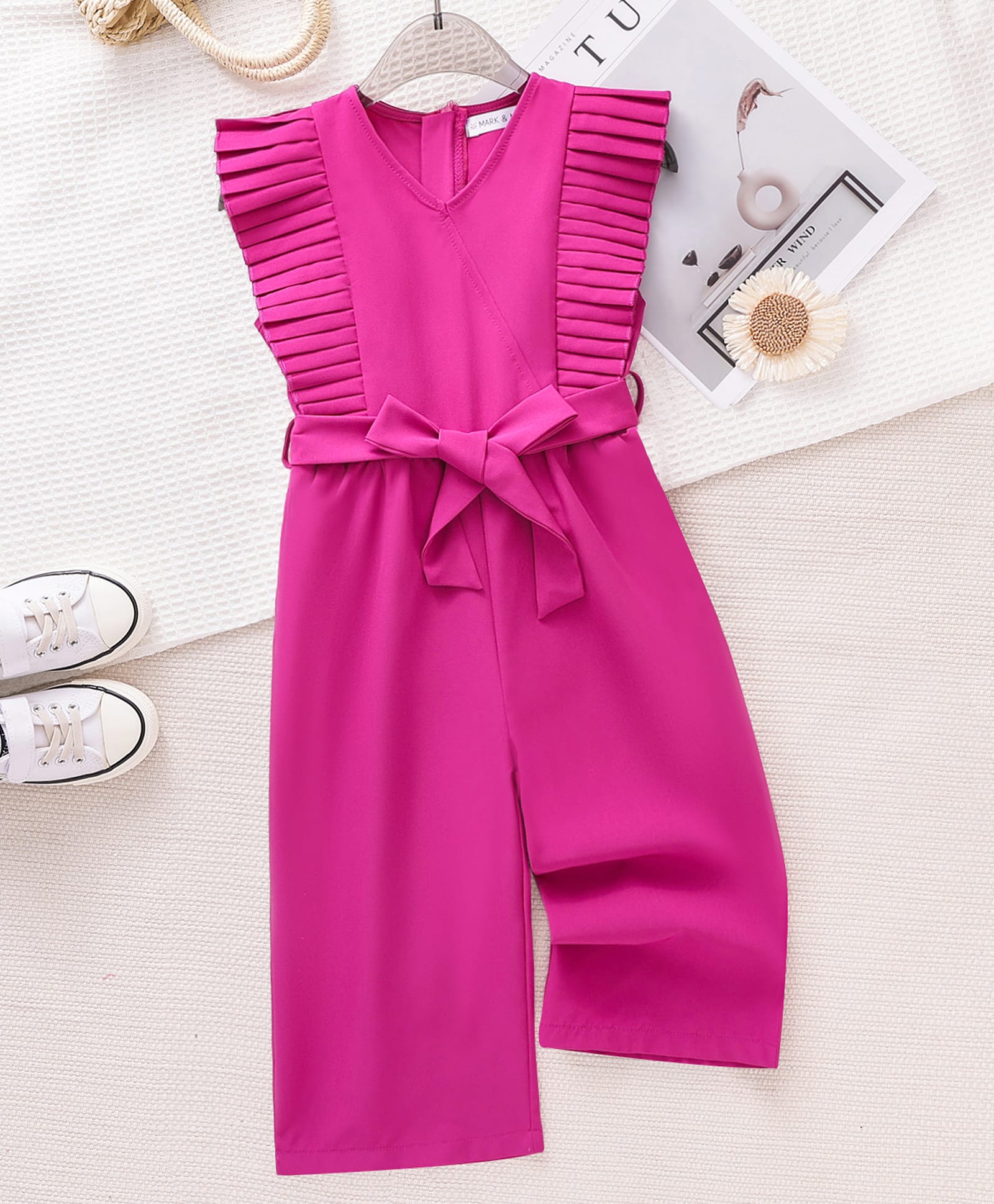 Mark & Mia Sleeveless Solid Colour Jumpsuit - Dark Pink-picture-27
