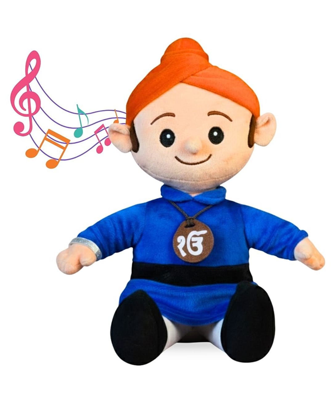 Panda's Box Mantra Chanting Little Sardar Ji Plush Toy | Interactive Sikh Mantra Musical Soft Toy | Mool Mantar & Waheguru Jaap Audio | Non-Toxic, Safe & Huggable for Babies & Kids | 42 CM-picture-11