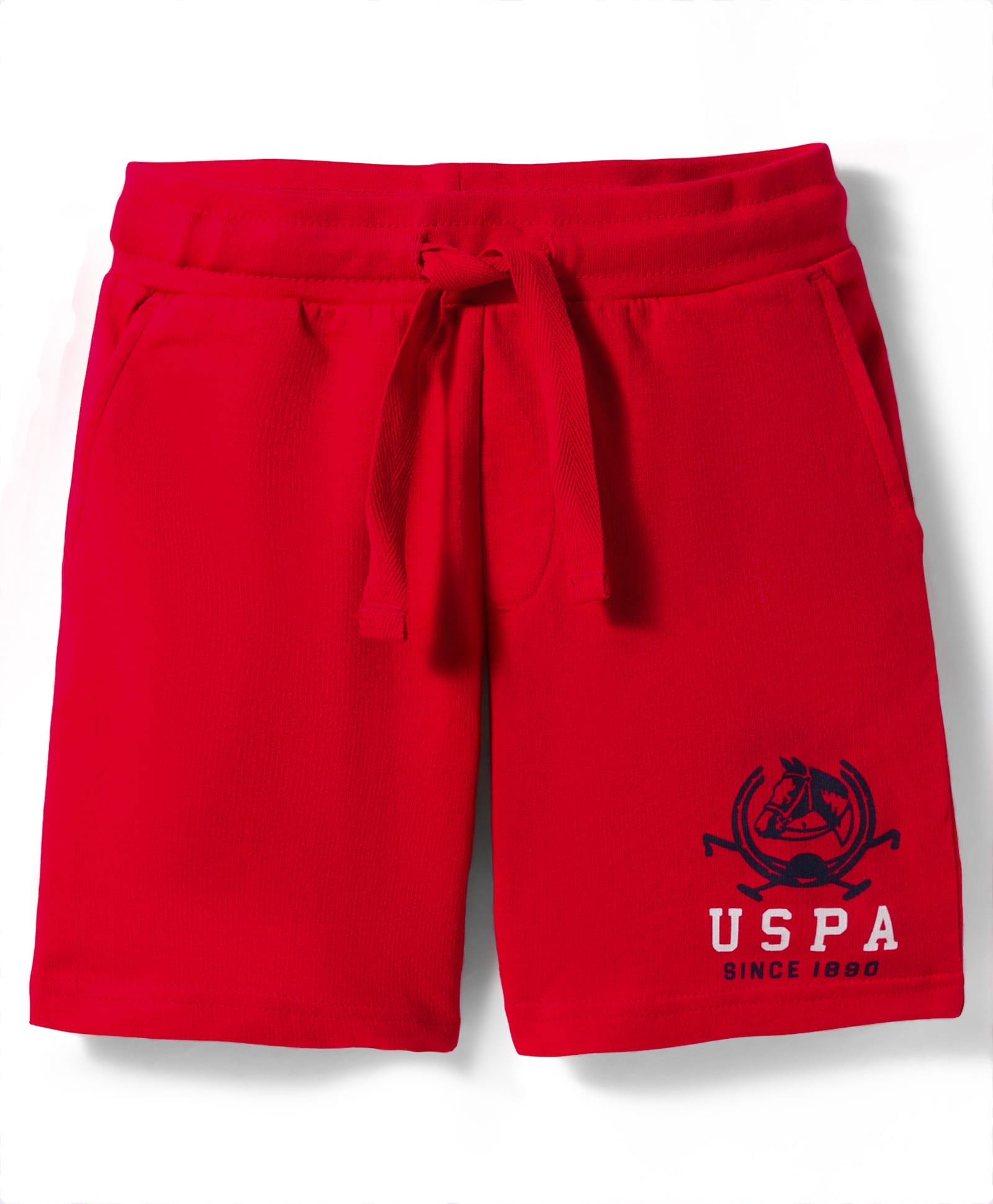 US Polo Assn Cotton Woven Above Knee Length Shorts with Text Print - Red-image-22