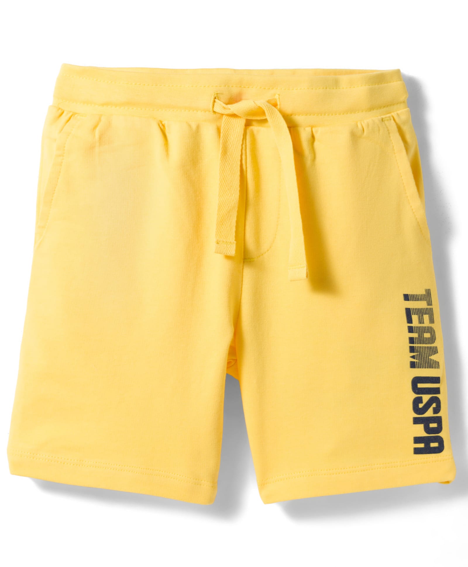 US Polo Assn Cotton Woven Above Knee Length Shorts with Text Print - Yellow-image-33