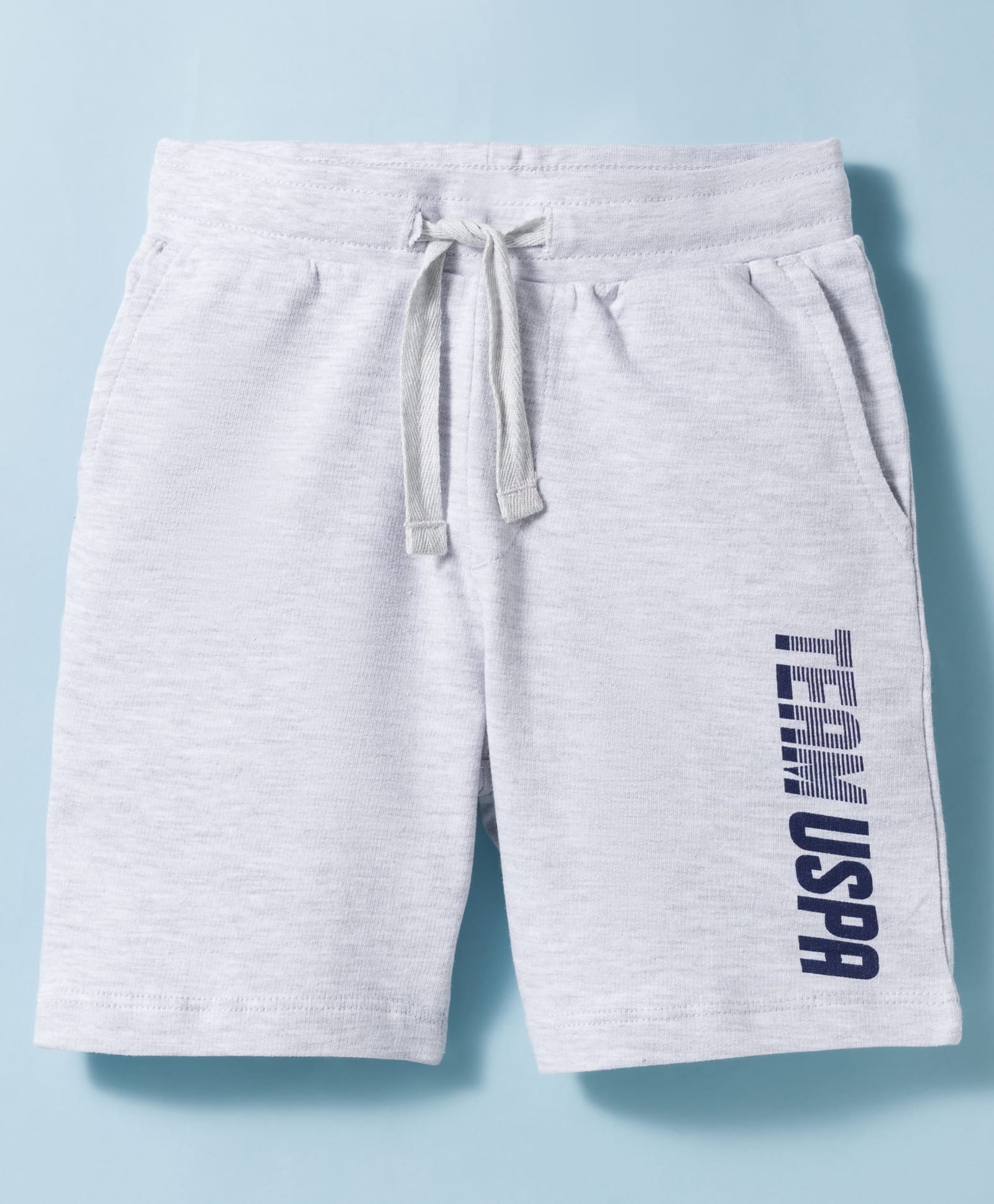 US Polo Assn Cotton Woven Above Knee Length Shorts with Text Print - Grey-image-34