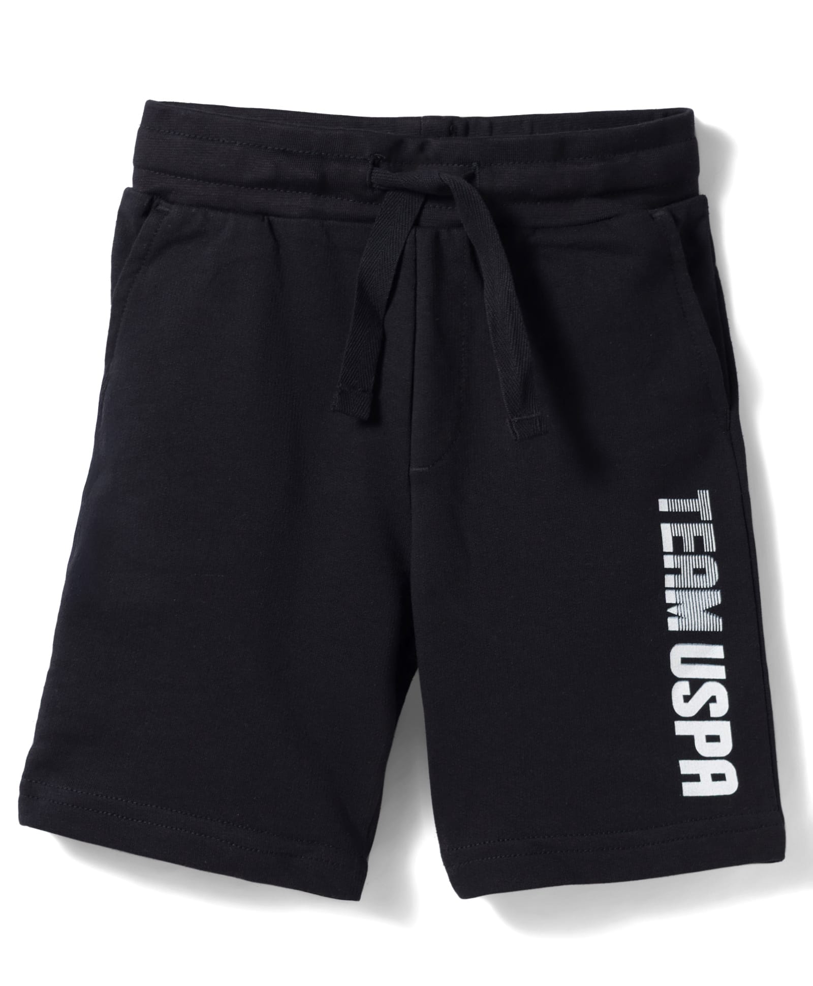 US Polo Assn Cotton Woven Above Knee Length Shorts with Text Print - Black-picture-19