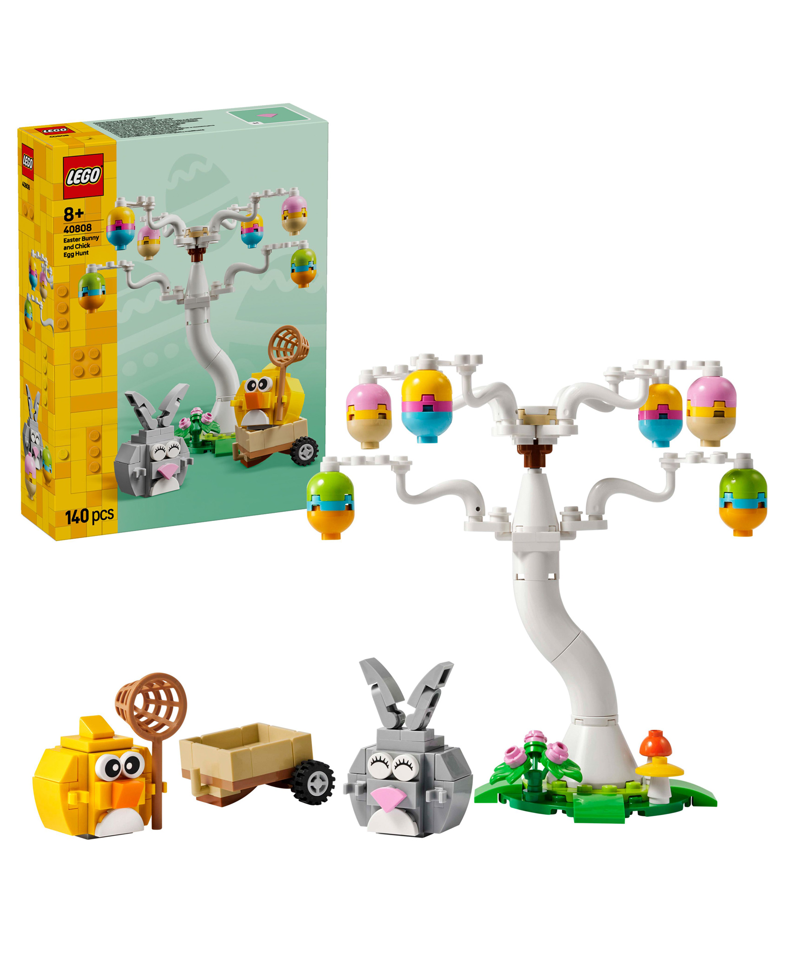 LEGO Easter Bunny and Chick Egg Hunt Animal Toy Playset Building Kit 140 Pieces-40808-image-40