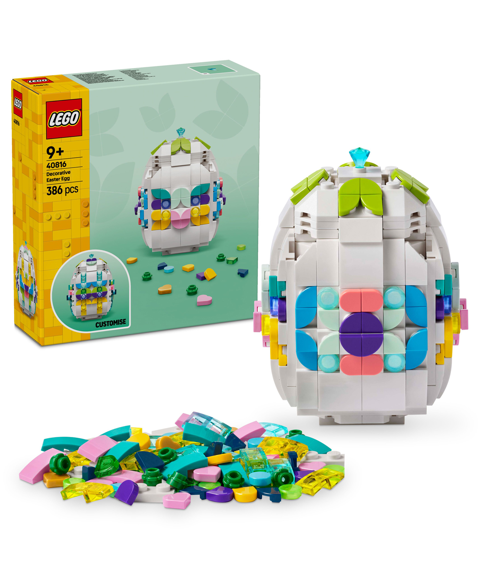 LEGO Decorative Easter Egg Toy Building Kit Gift for Spring 386 pieces-40816-picture-11