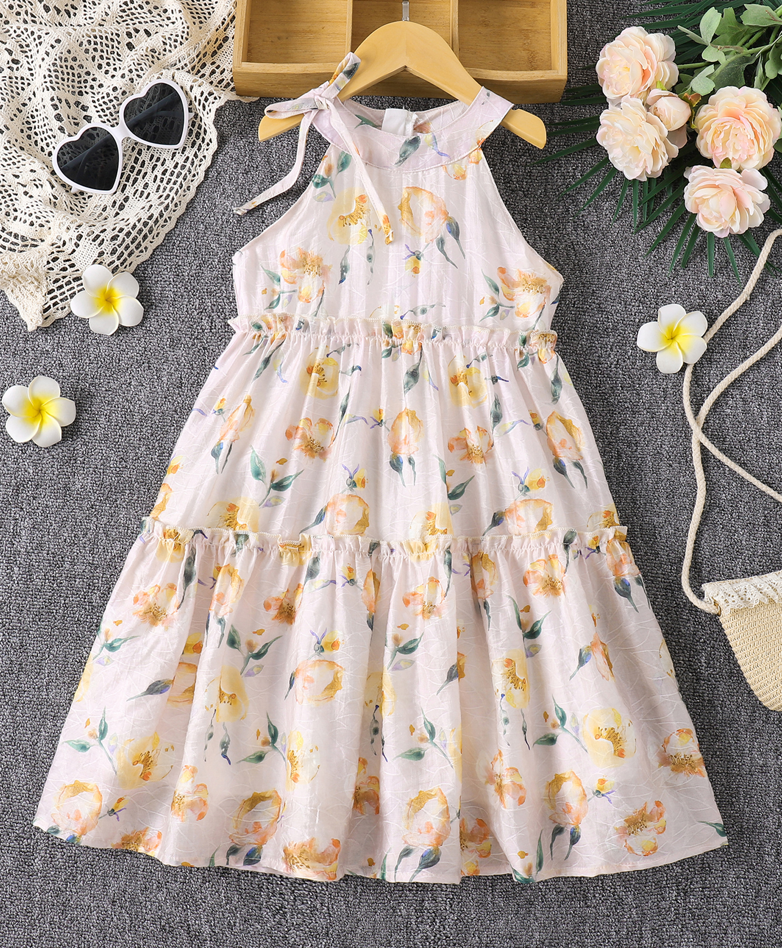 Mark & Mia Sleeveless Floral Printed Frock - Multicolour-image-27