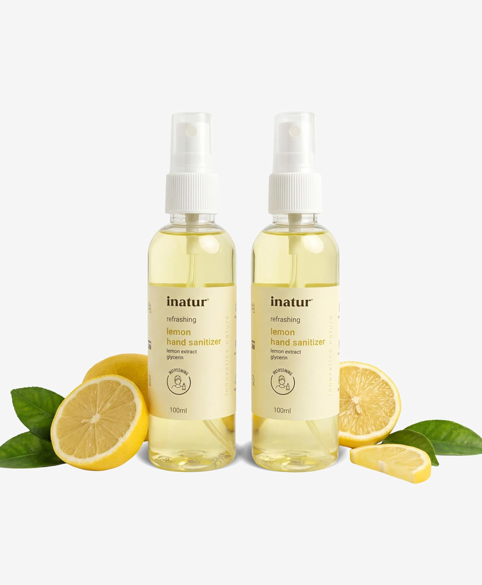 inatur Refreshing Lemon Hand Sanitizer Spray Duo | Alcohol-Based | 99.9% Germ Defense | 2×100ml-picture-26